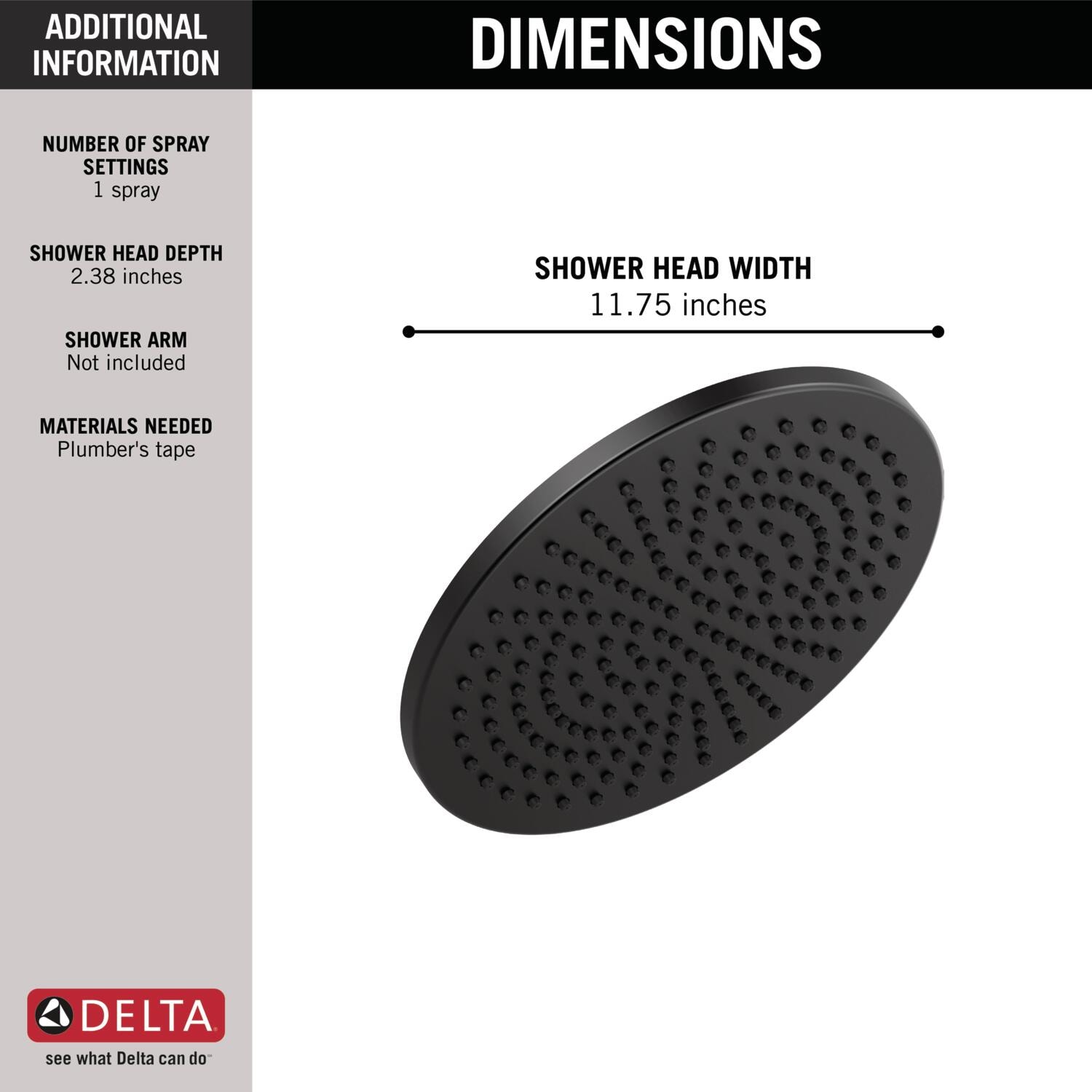 Delta 52158-BL25 Fixed-Showerhead - View #3