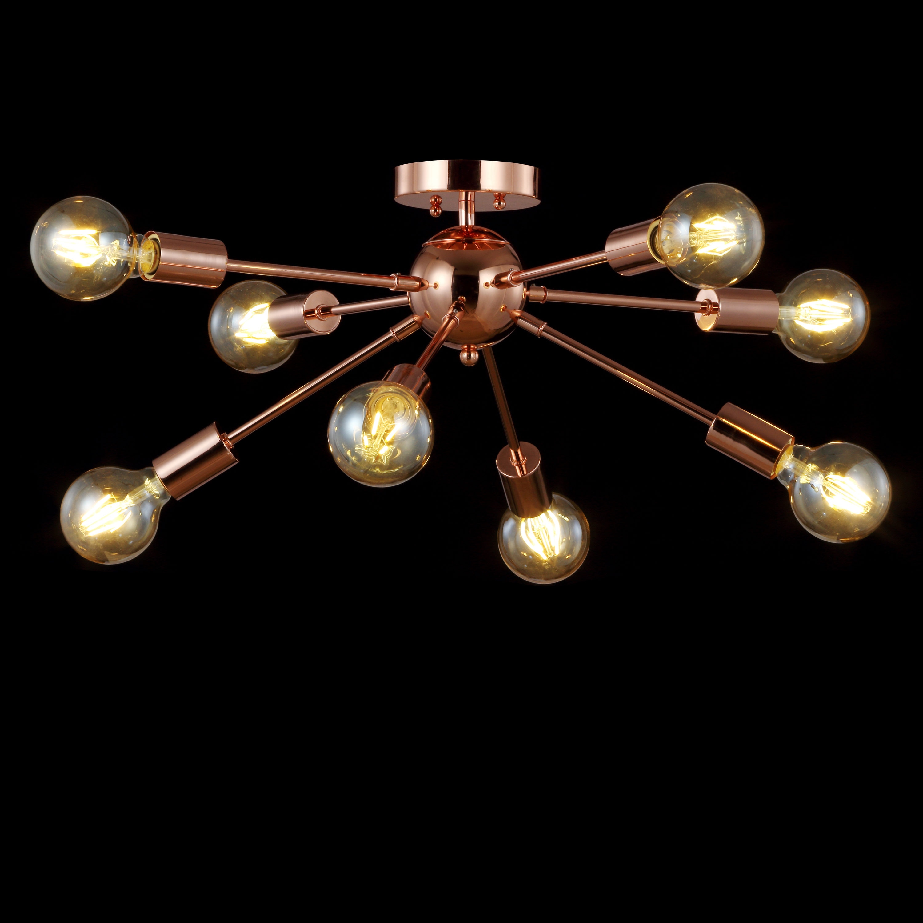 Copper 30.5" 8-Light Sputnik LED Flush-Mount
