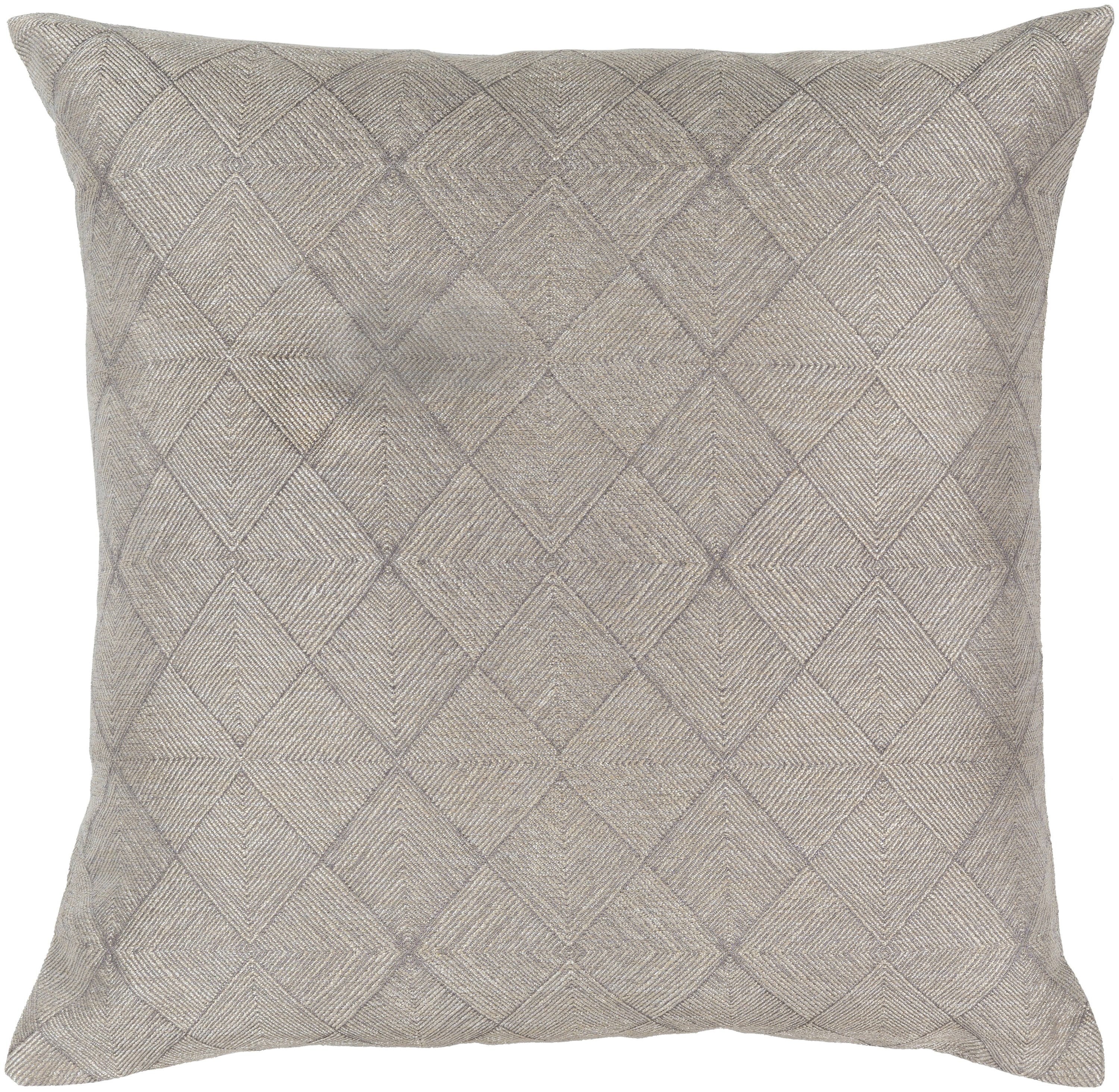 Surya MSA002-1818D Messina 18-in x 18-in Grey Indoor Decorative Pillow