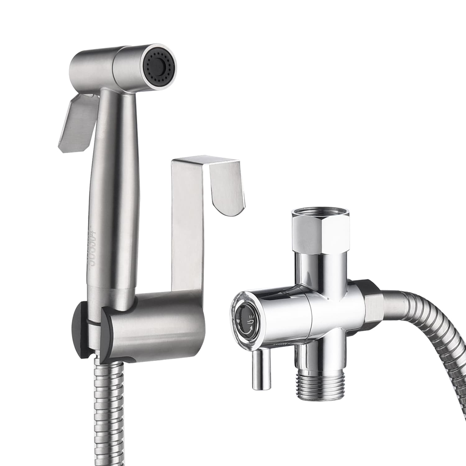 Stainless Steel Cloth Diaper Sprayer Kit By Easy Giggles - Handheld Shattaf  Bidet Spray For Toilet With Brushed Nickel Finish