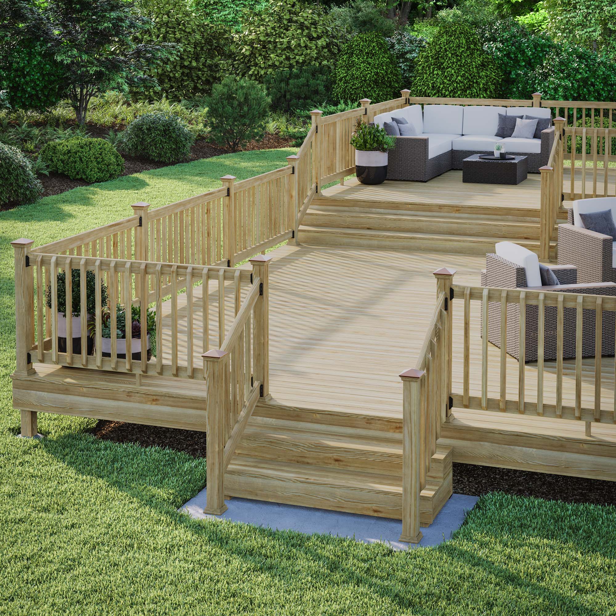 Deckorators 4-in x 4-in Copper Plastic Cedar Deck Post Cap