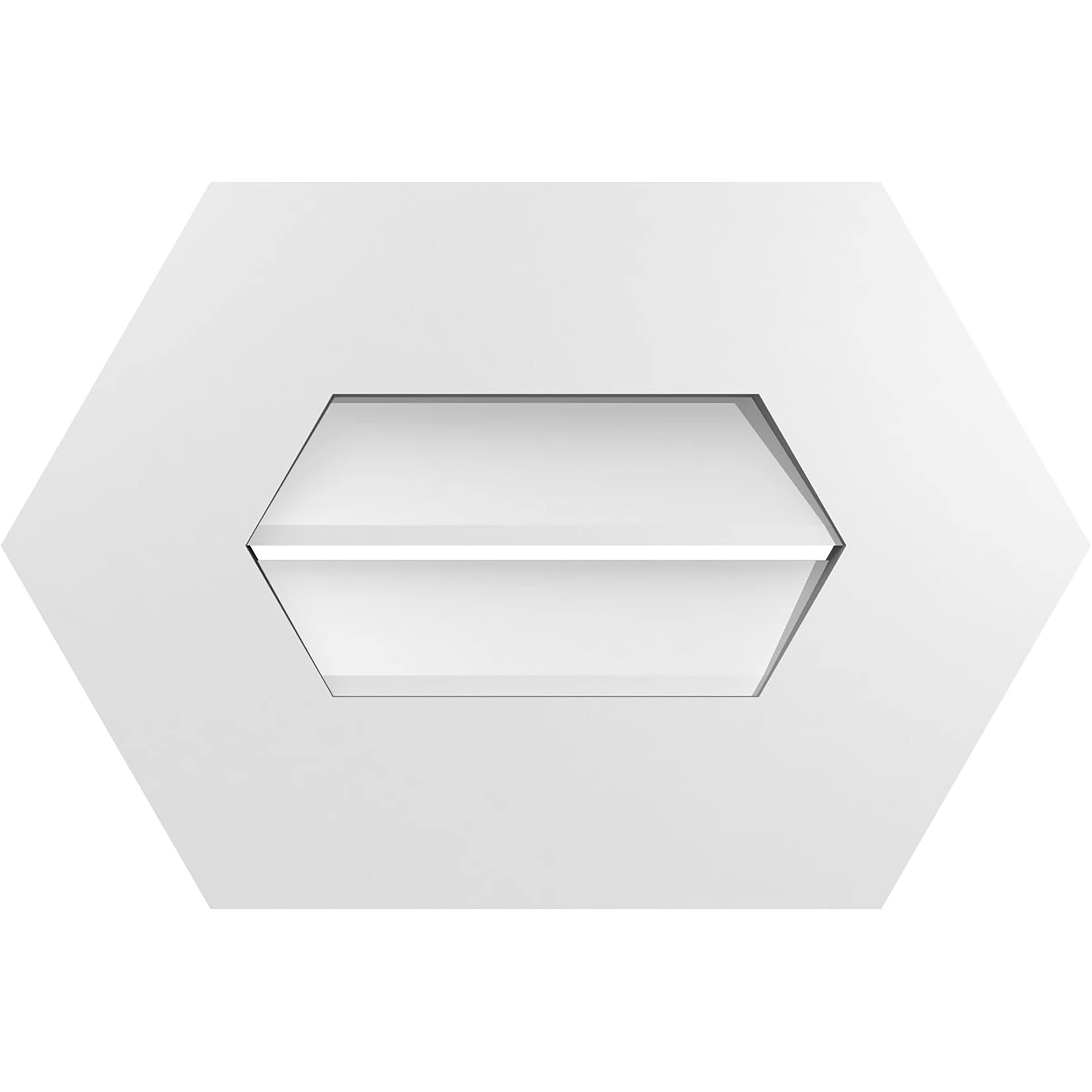 Ekena Millwork GVPHP18X1201SF 18-Inches x 12-Inches Off-white Peaked PVC Gable Louver Vent