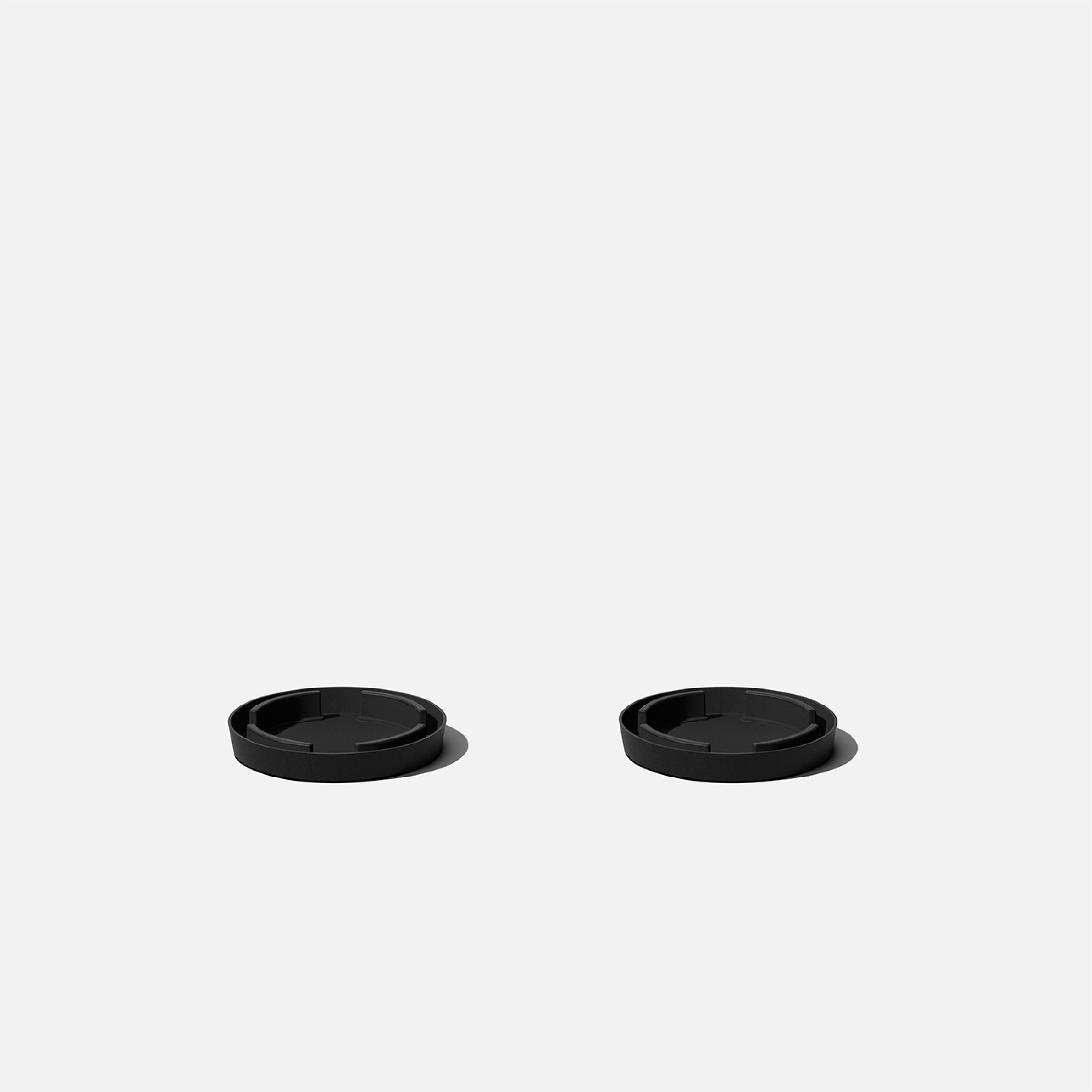 Veradek SLV28TRB-2PK 2 -Pack 9.25-in Black Plastic Plant Saucer