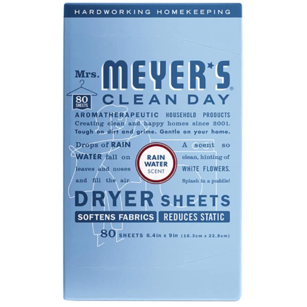 Mrs. Meyer's Clean Day  Rain Water Scent Dryer Sheets Sheets 80 pk
