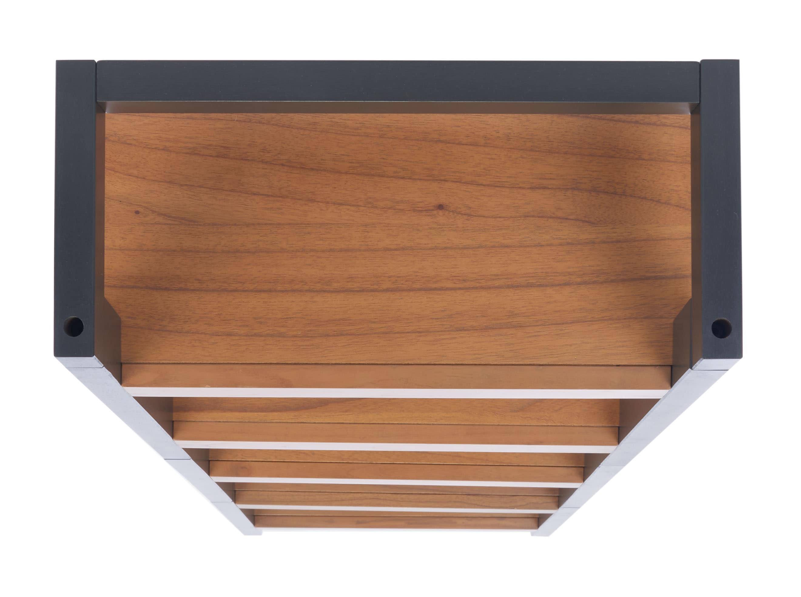 Natural Charcoal Mahogany 5-Tier Leaning Etagere