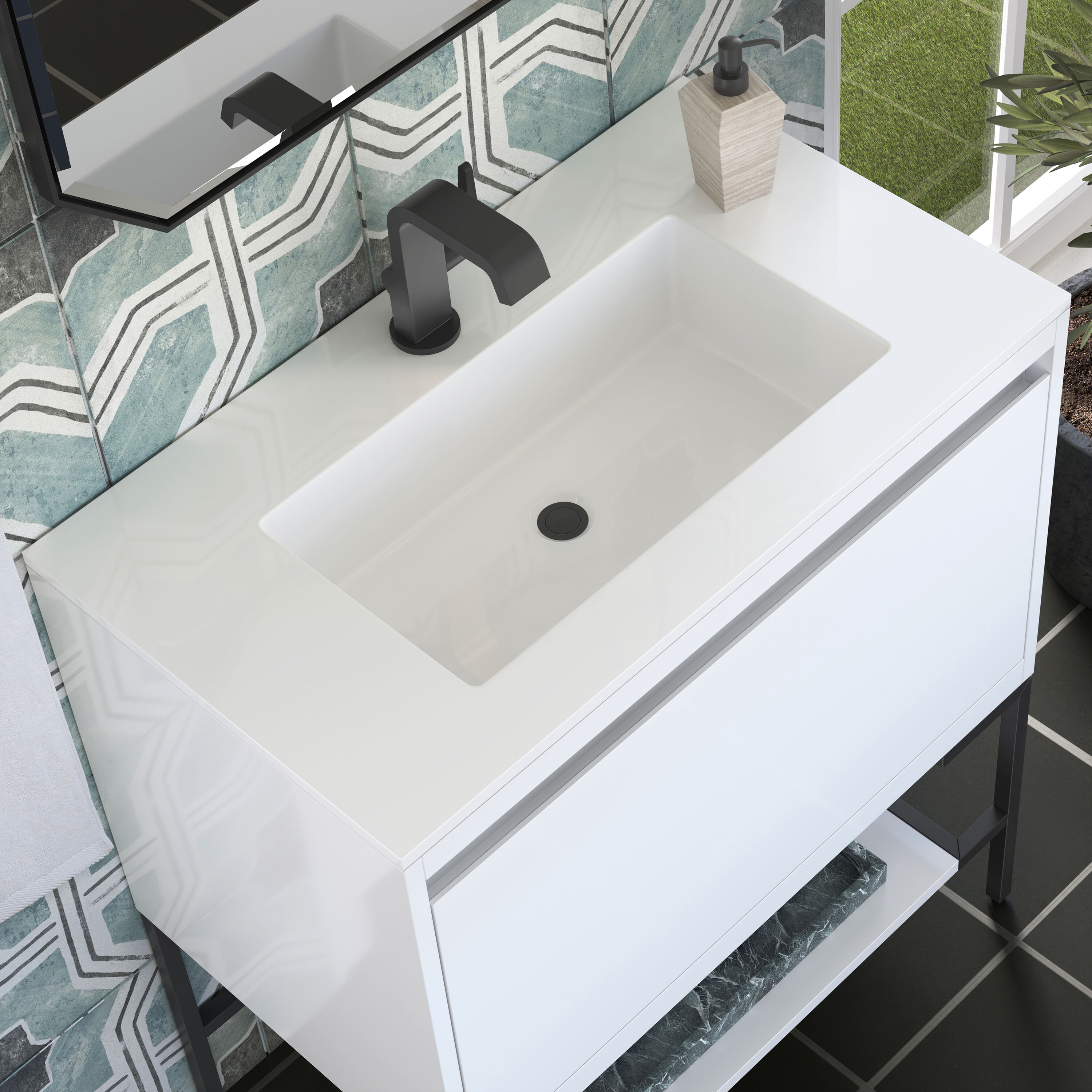 James Martin Vanities 805-V31.5-GW-MB-GW Bath-Vanity-Combo - View #6