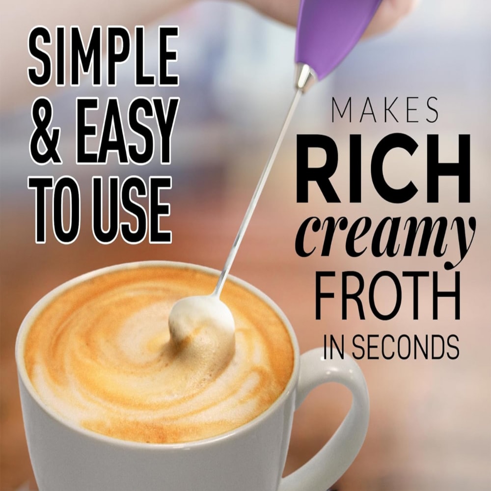Zulay Powerful Milk Frother Handheld Foam Maker for Lattes.