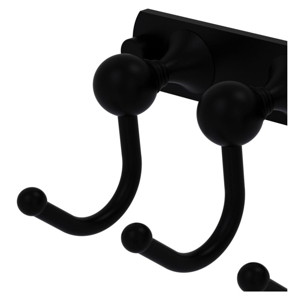 Allied Brass Shadwell Matte Black 6-Hook Wall Mount Towel Hook in the ...