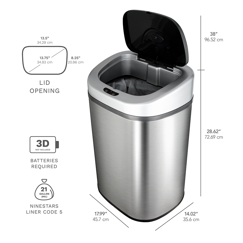 Nine Stars 13 Gallon Motion Sensor Trash Can & Reviews