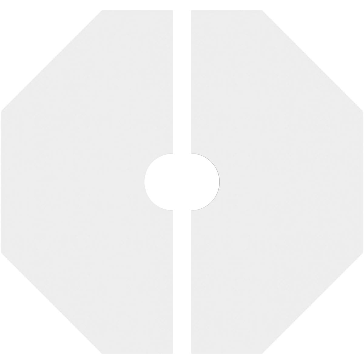 18-Inch White PVC Contemporary Split Ceiling Medallion