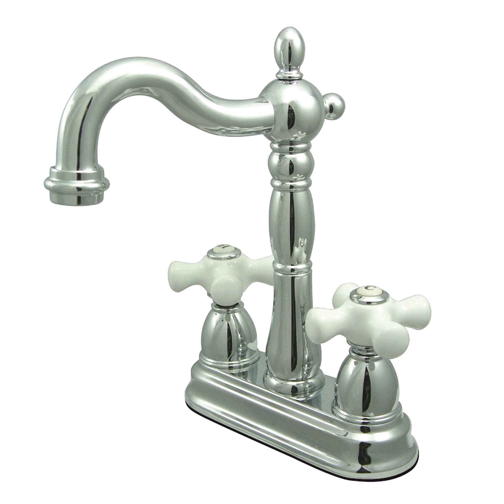 Elements of Design EB1491PX New Orleans Chrome Single Handle Deck-mount Bridge Kitchen Faucet ( Deck Plate Included )