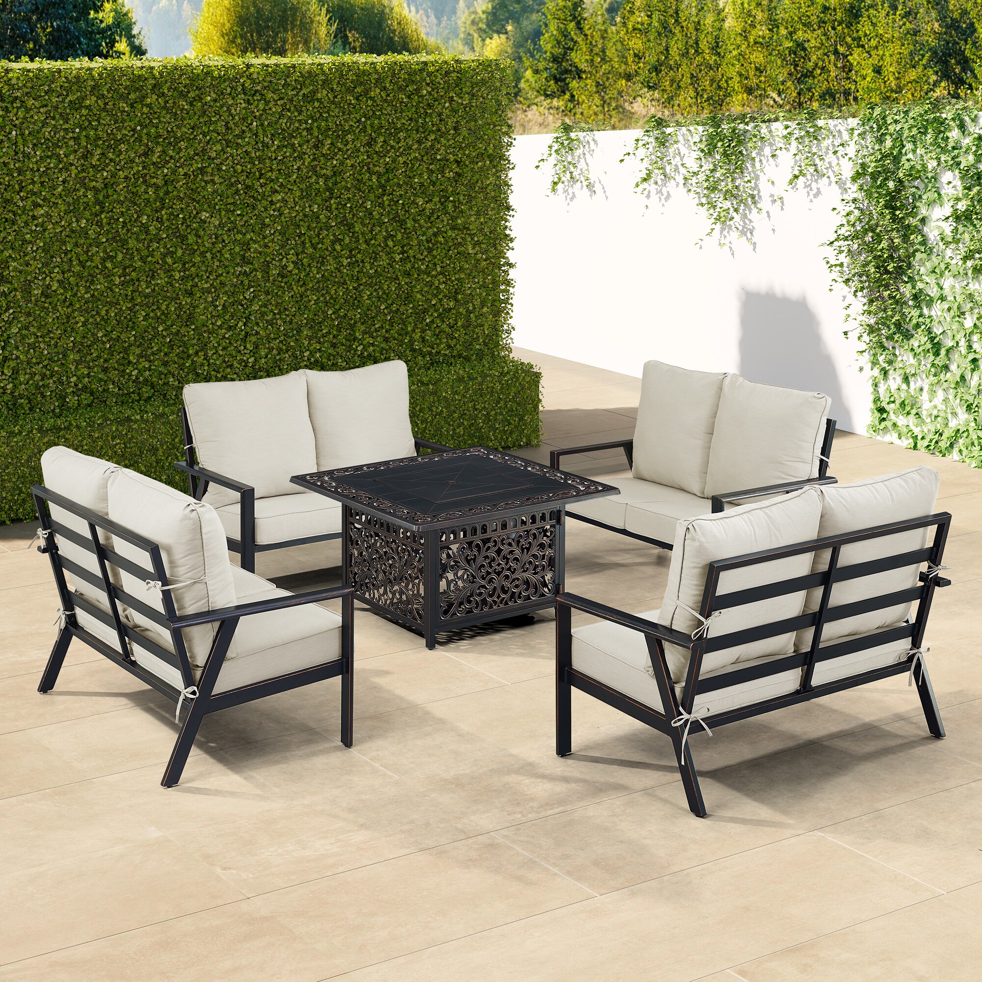 Oakland Living LUX4LSMAYANLGCUA Patio-Conversation-Sets - View #3