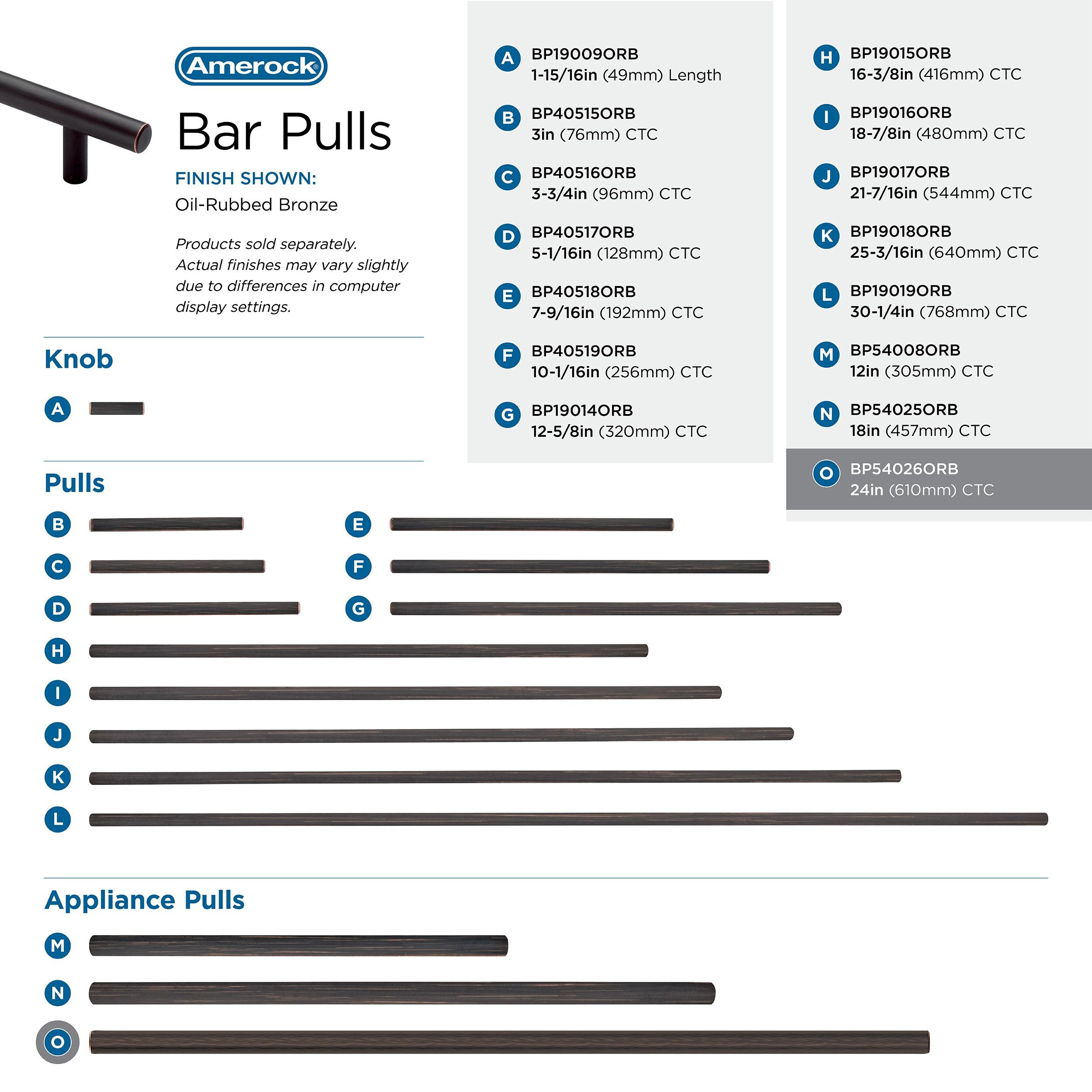 Oil Rubbed Bronze 26.62" Modern Bar Pull with Mounting Hardware