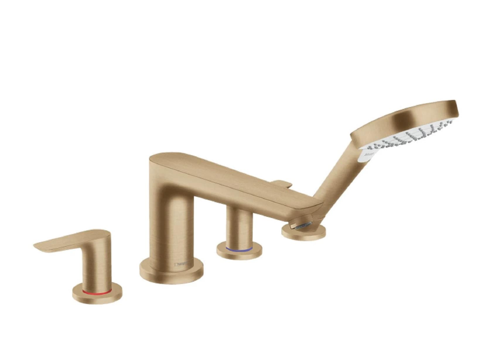 Hansgrohe Talis E Brushed Bronze 2 Handle Residential Deck Mount Roman Bathtub Faucet With Hand 1179