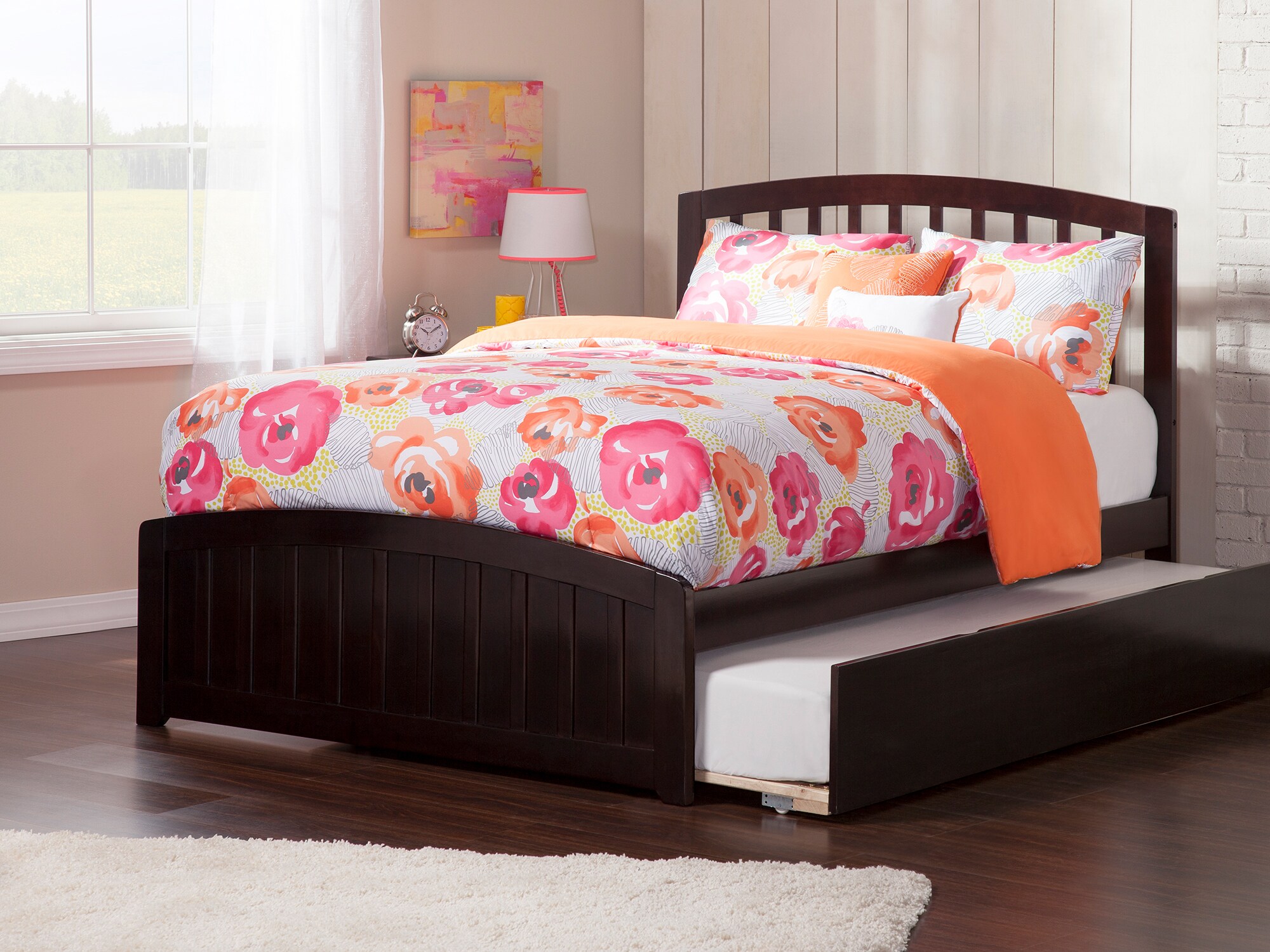 AFI Furnishings AR8836051 Richmond Espresso Full Wood Trundle Bed