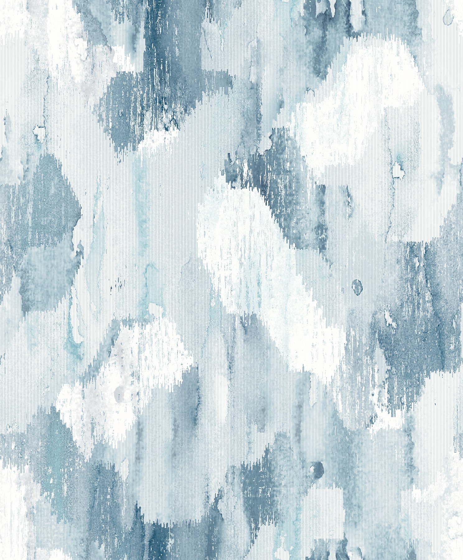 Mahi Blue and White Abstract 3D Non-Woven Wallpaper