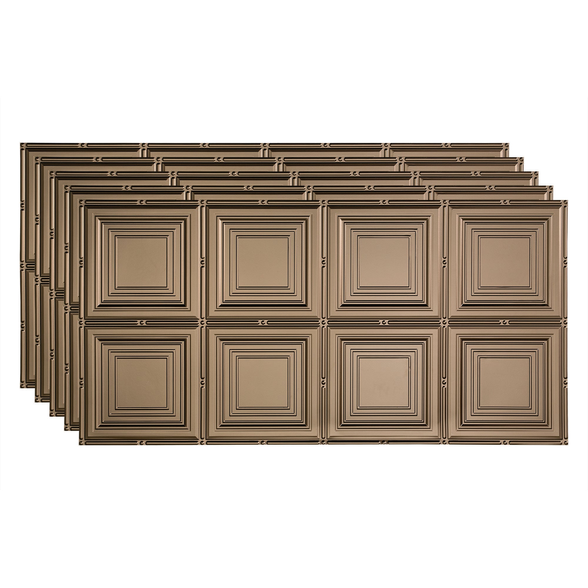 Fasade PG7828 4-ft x 2-ft Portrait Argent Bronze PVC Surface-mount Ceiling Tile ( 5 -Pack, 40-Sq. Feet / Case )