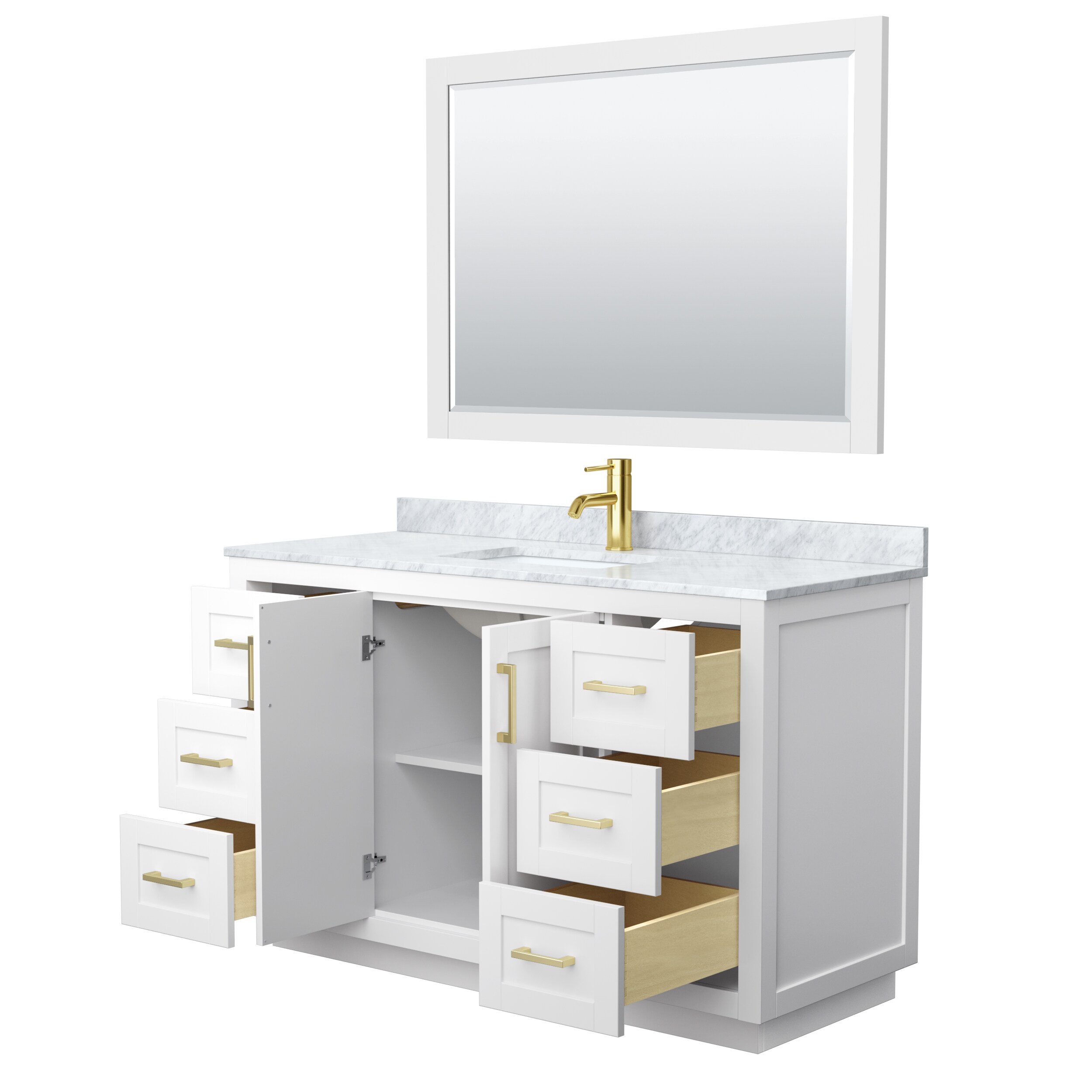 Wyndham Collection WCF292954SWGCMUNSM46 Bath-Vanity-Combo - View #3