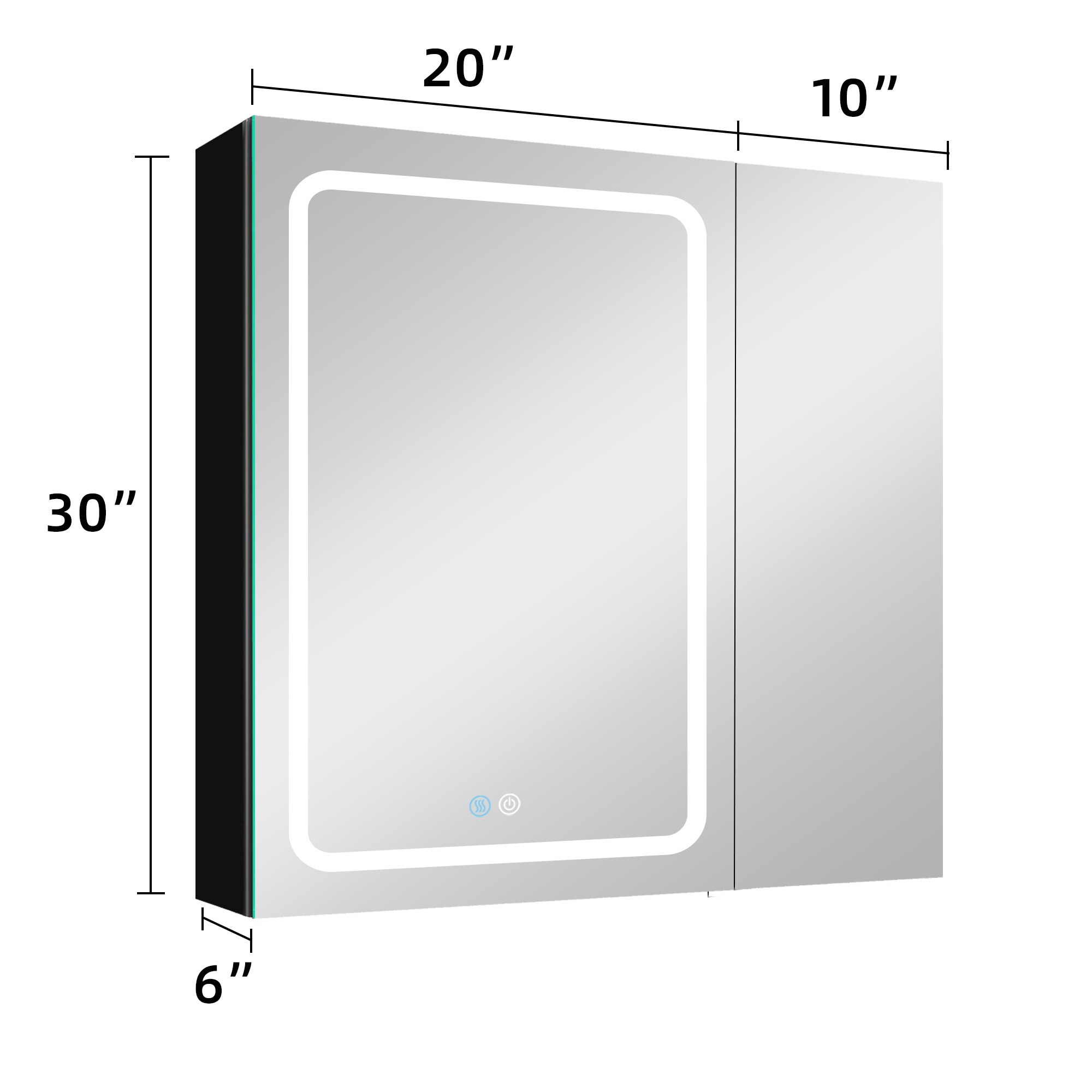 Forclover WBSGOYF23 Bathroom-Medicine-Cabinets - View #3