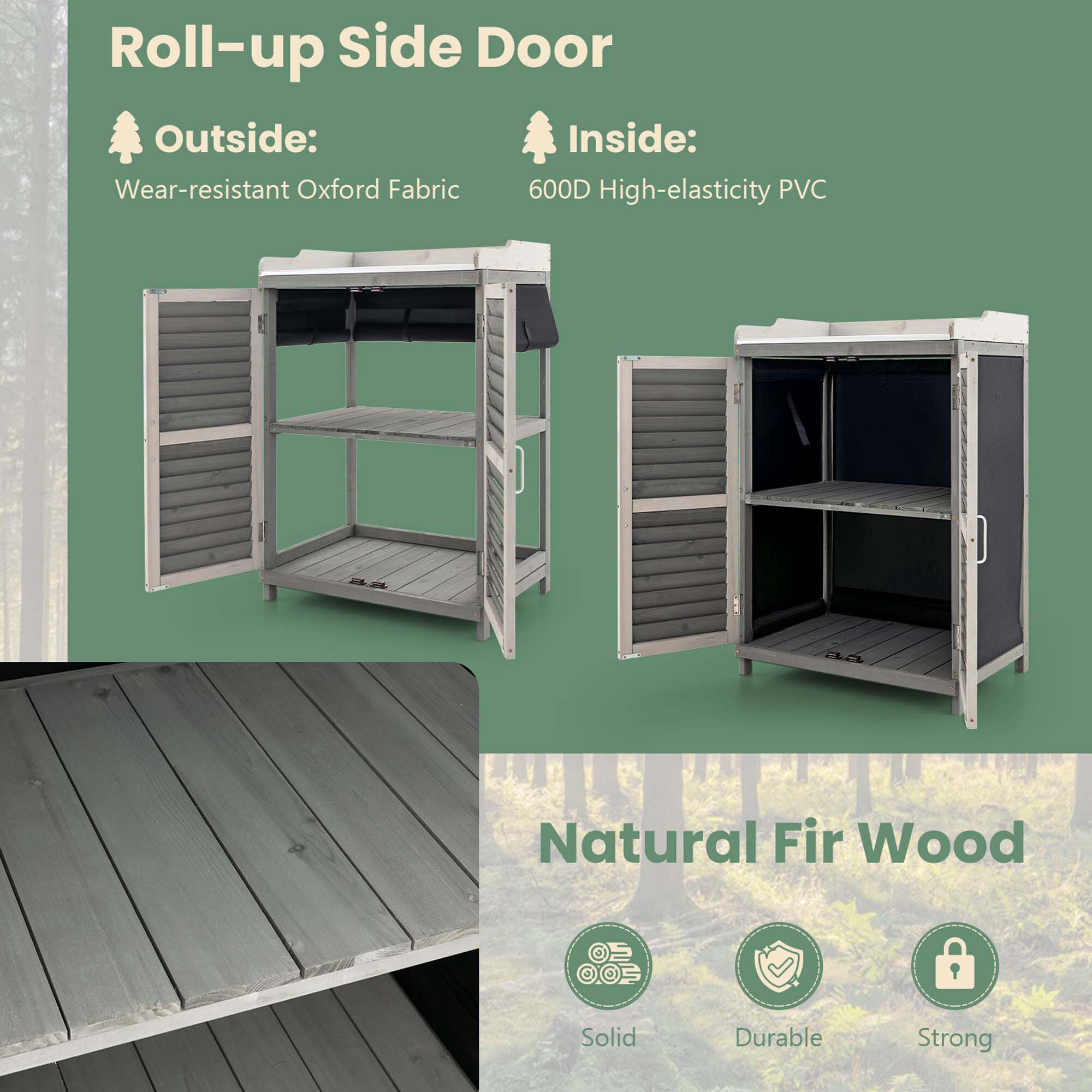 Costway LWS00825 Small-Outdoor-Storage - View #5