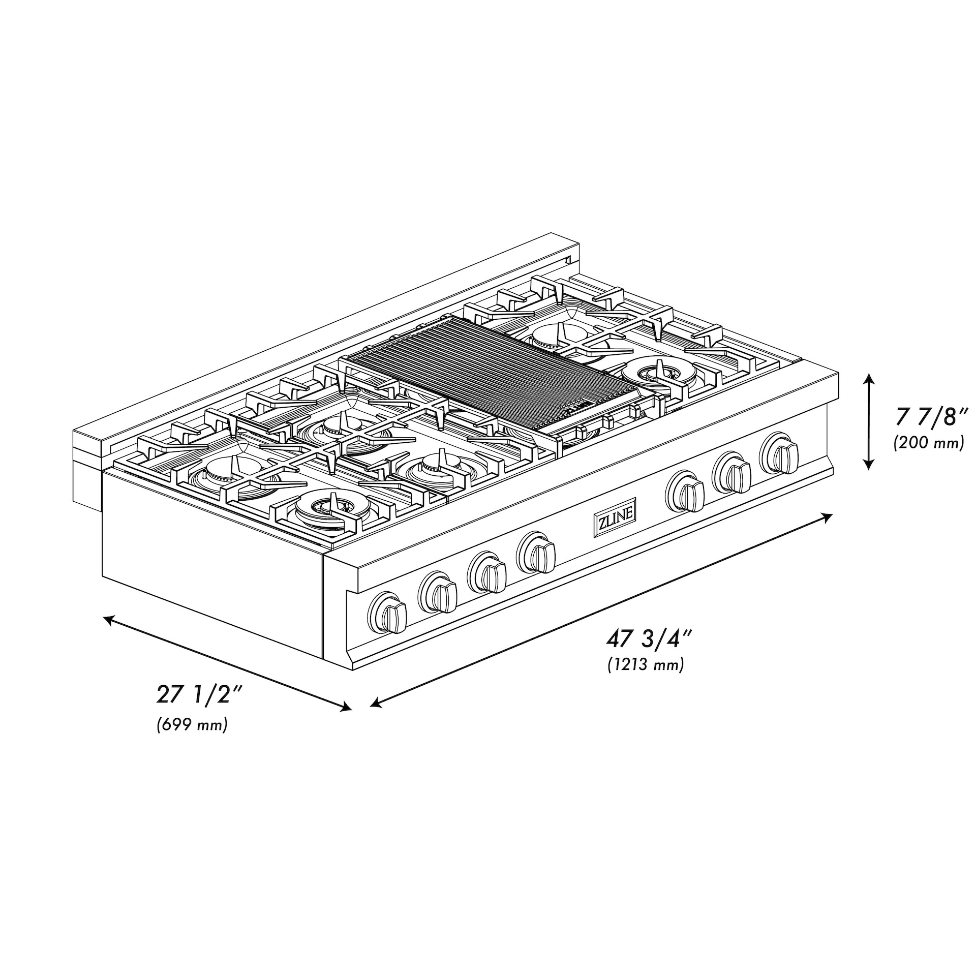 ZLINE KITCHEN & BATH RT-BR-GR-48 Gas-Cktp - View #7