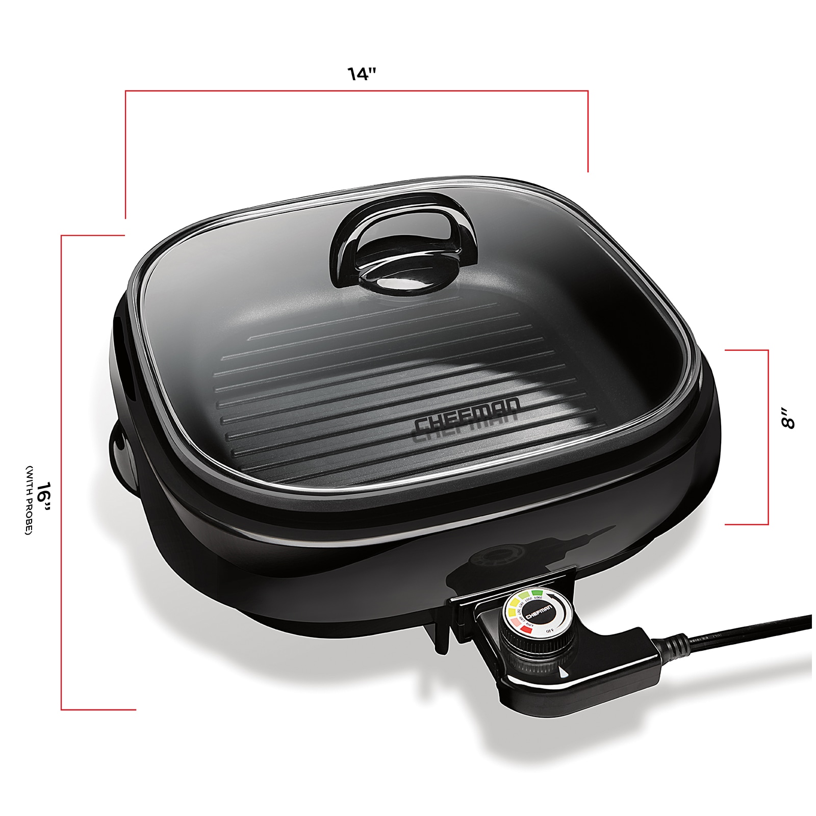 Chefman 16-in L x 14-in W 1200-Watt Non-stick Electric Skillet in the  Electric Skillets department at