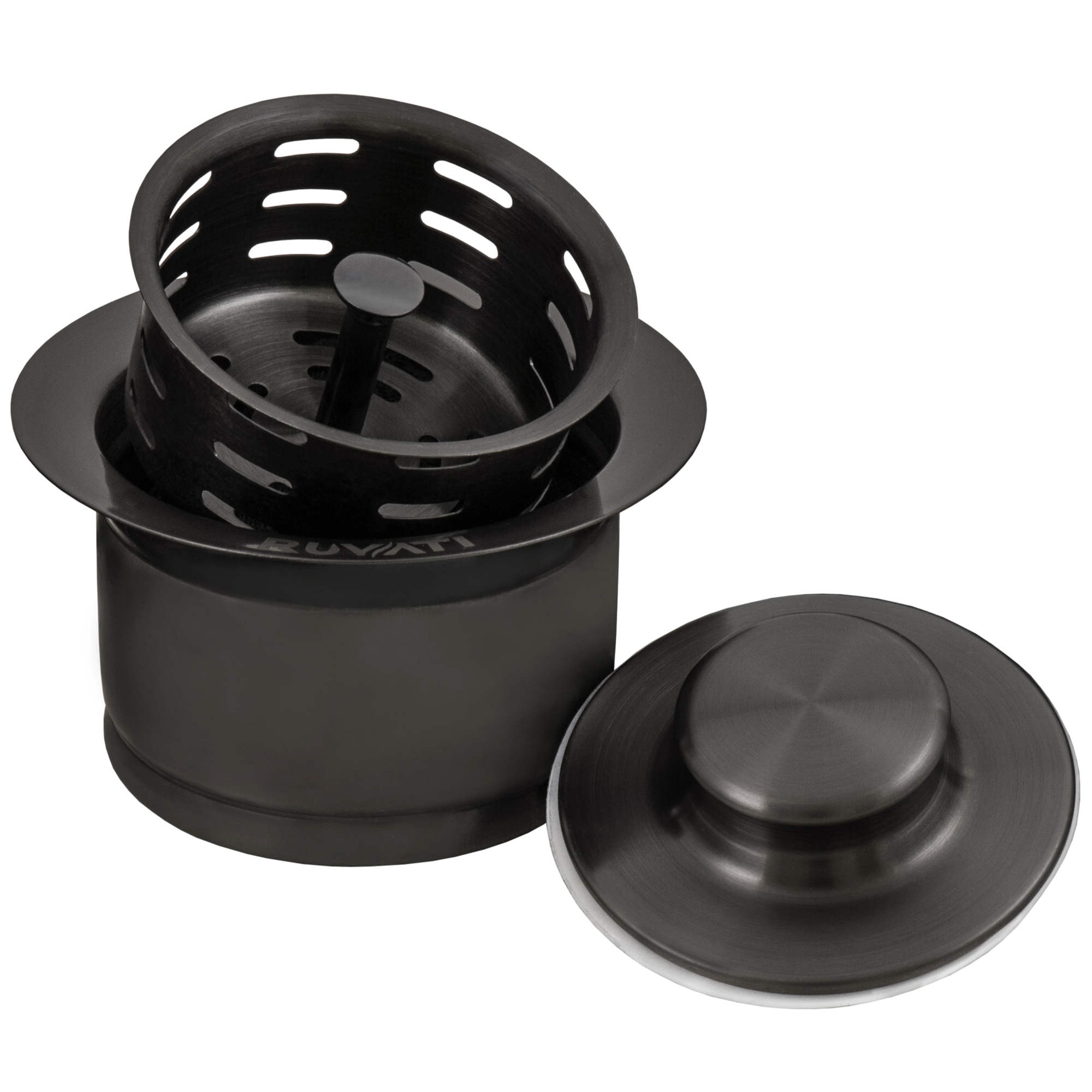 Ruvati RVA1052BL Accessories 4.5-in Black Steel Garbage Disposal Sink flange