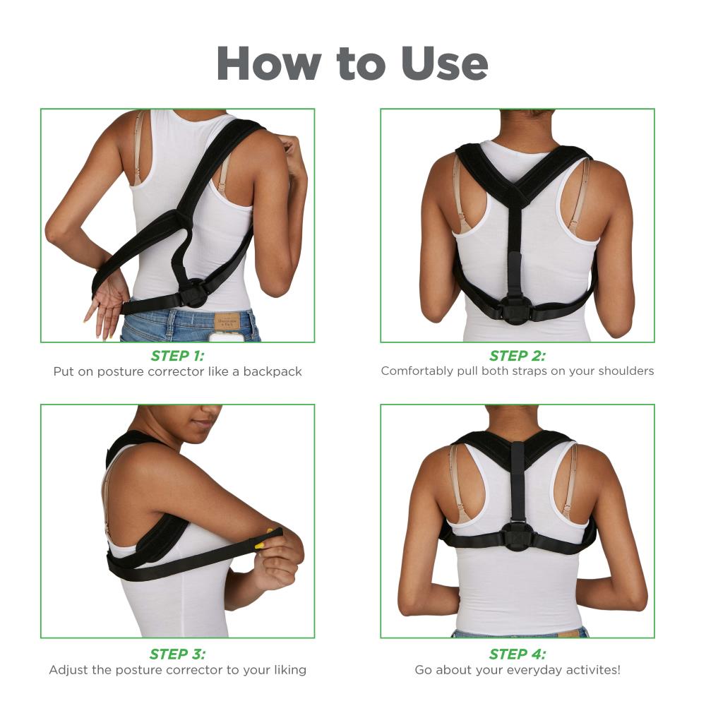 Adjustable Back Brace Shoulder Belt Posture Support Correction Band Body  Posture Corrector, 1 pc - Kroger