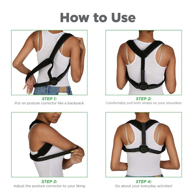 Unisex Body Brace Bad Back Lumbar Shoulder Support Belt Posture Corrector Vest