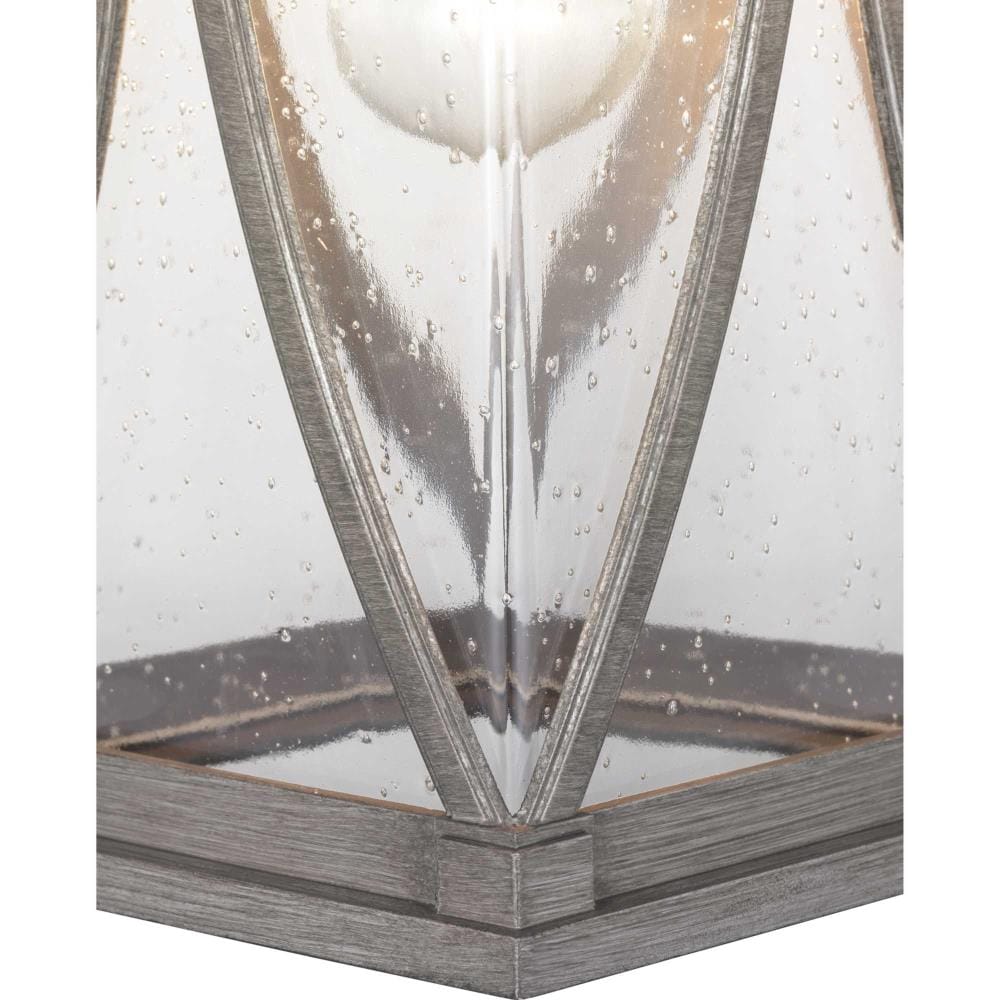 Abbott Antique Pewter Outdoor Hanging Lantern with Seeded Glass