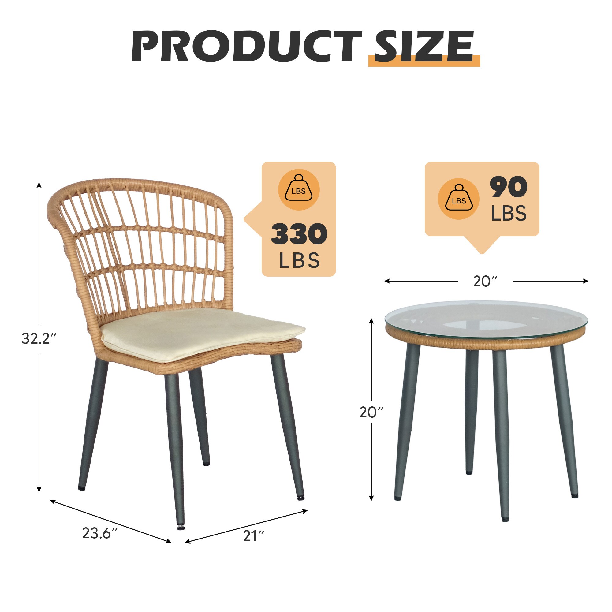 Grearden ZHSFV003-BG Patio-Conversation-Sets - View #7