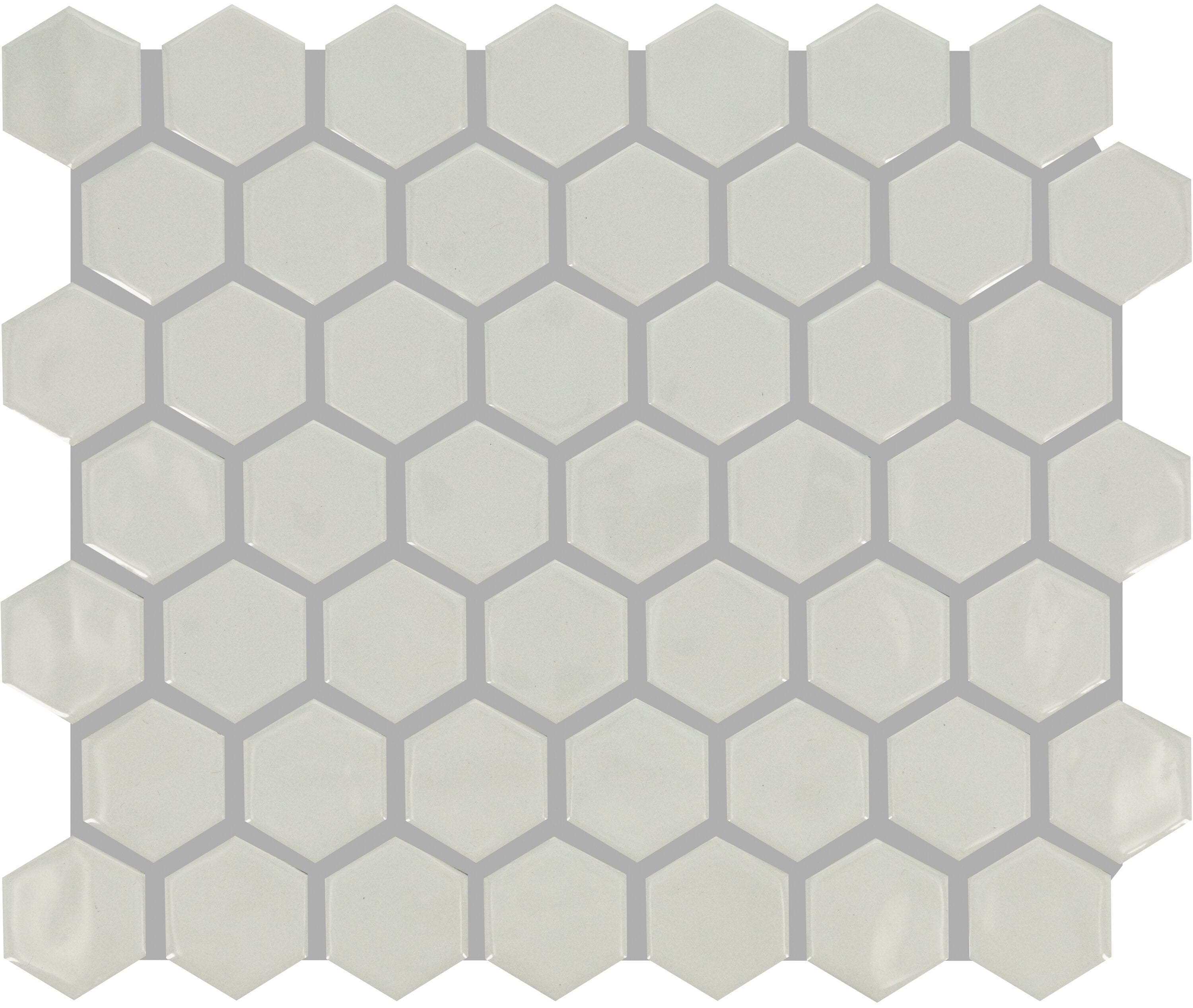 Hillcrest Ridge Ideal Gray 10-in x 12-in Glossy Ceramic Hexagon Patterned Wall Tile (9.72-sq. ft/ Carton) | - American Olean AT2215HEXMS1P2