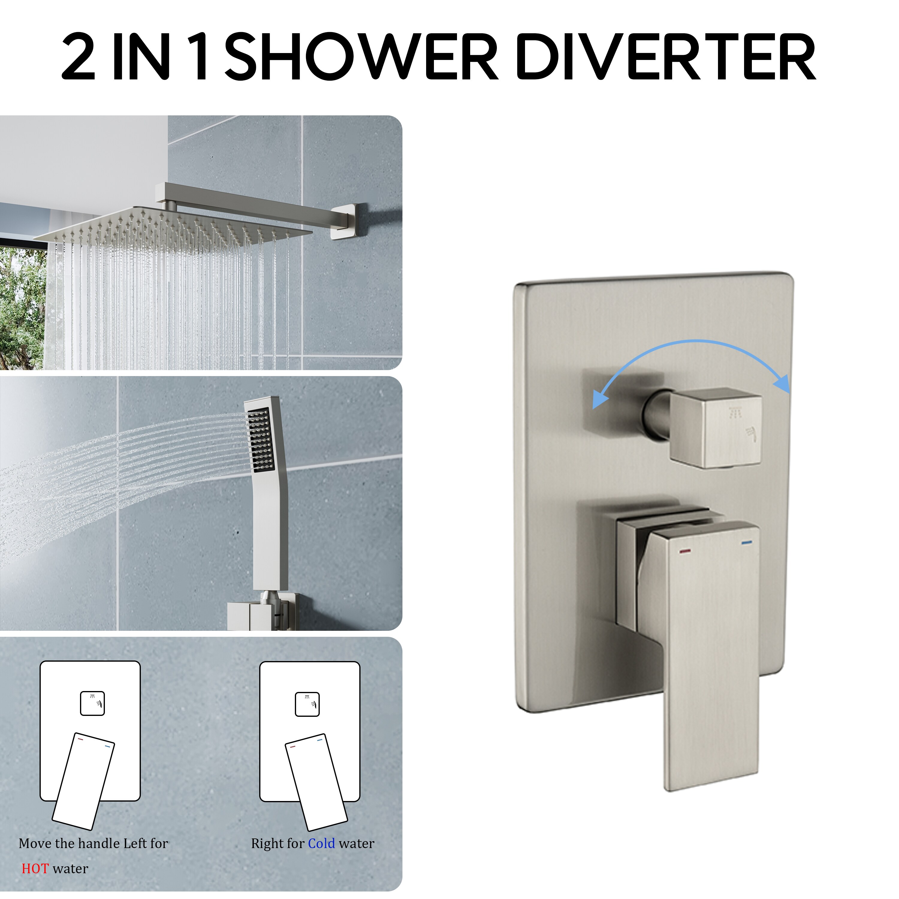 Iseryn FL312BN Showerhead-Bar-Panels - View #7