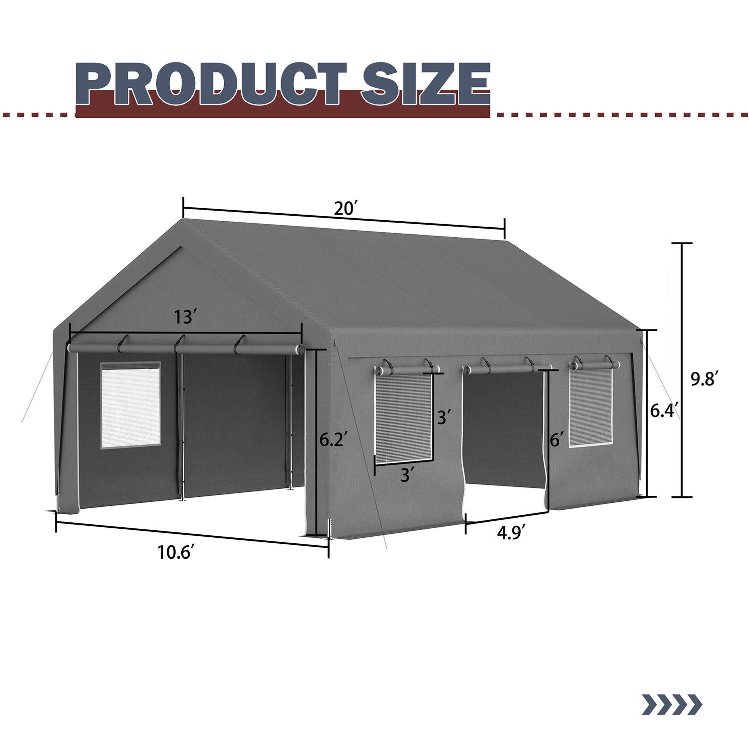 GZMR GM-SCH-00039 Carport-Covers - View #7