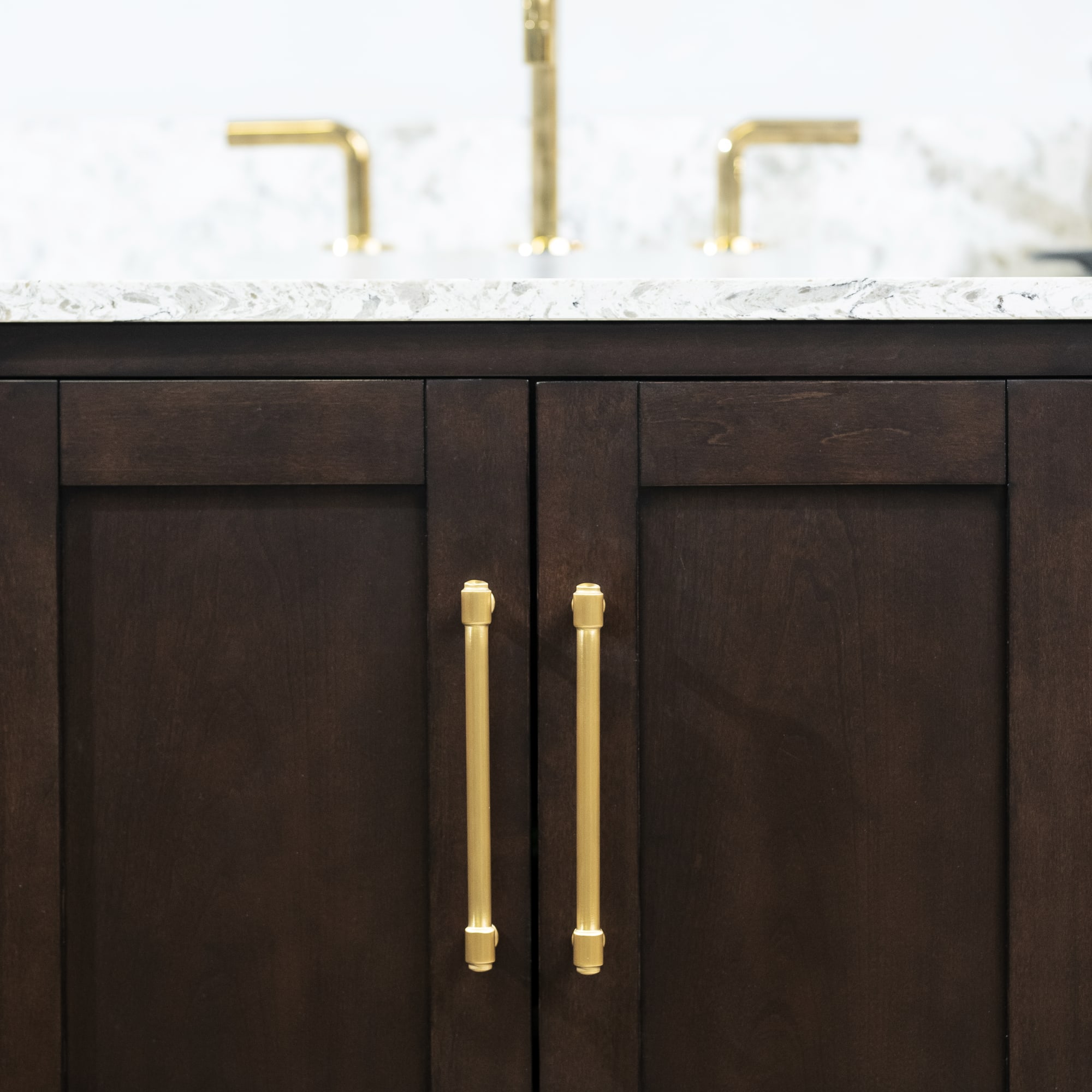 Brushed Golden Brass 6-5/16" Cabinet Pulls with Mounting Hardware