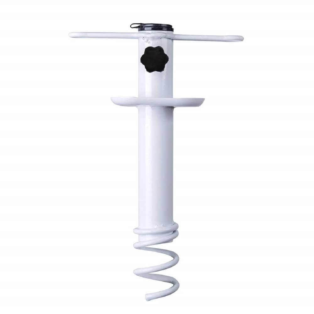 Aoibox - Beach Umbrella Sand Anchor Metal Heavy Duty Ground Screw Auger with Carry Bag Universal...