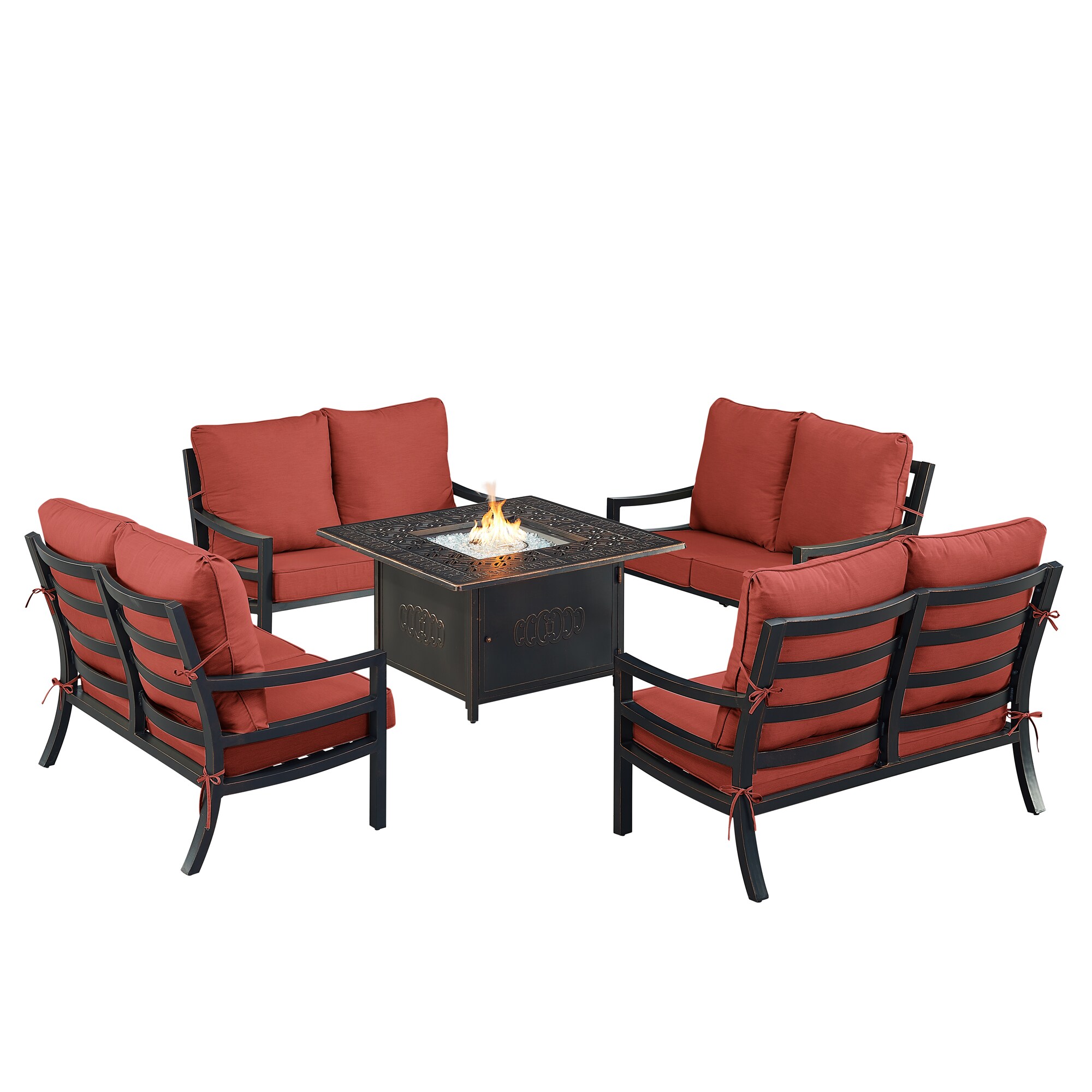 Oakland Living HUDSON4LSRONINRDCU Patio-Conversation-Sets - View #2