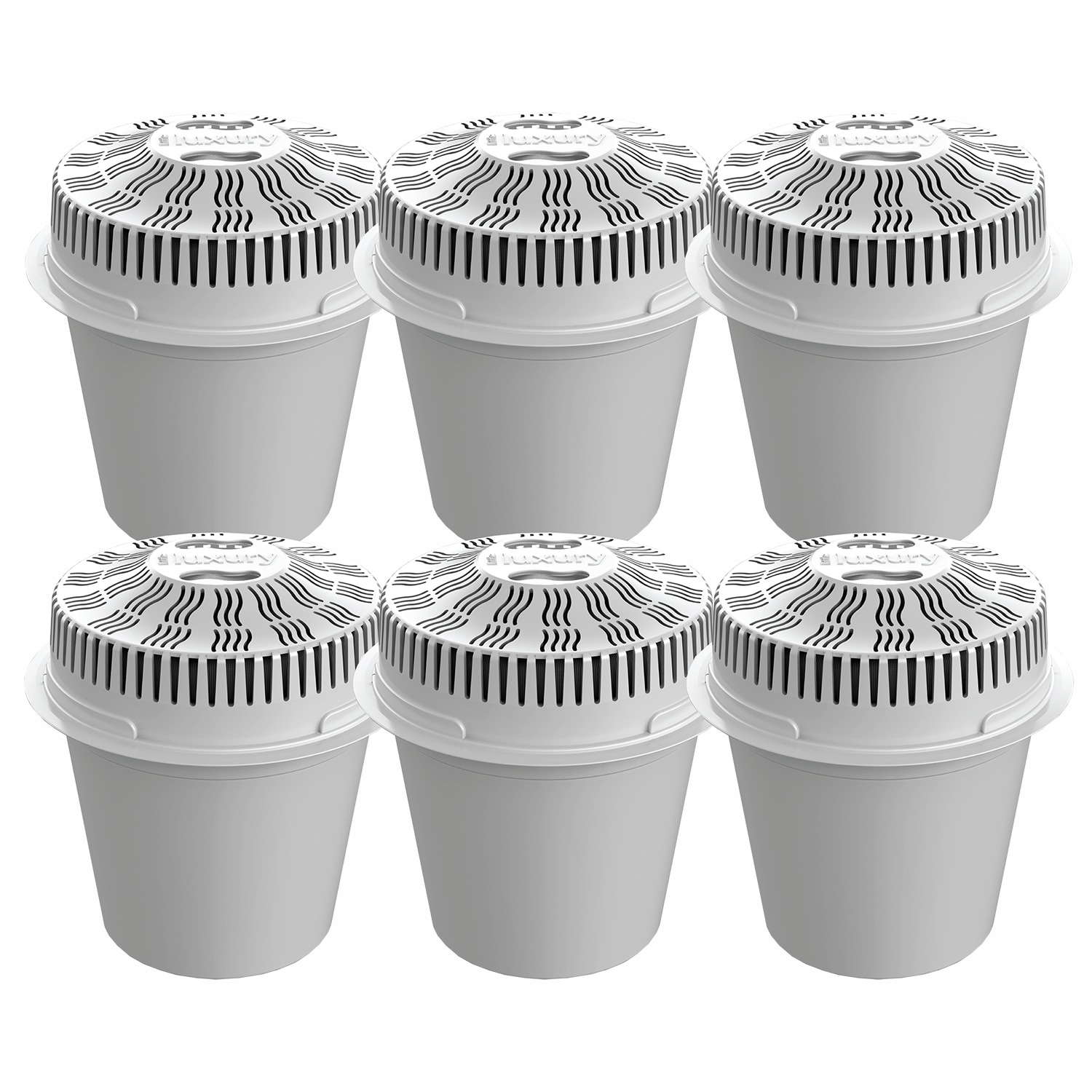 Little Luxury LLVFC6 Vitality Coconut shell carbon Water dispenser Replacement Filter 6 -Pack
