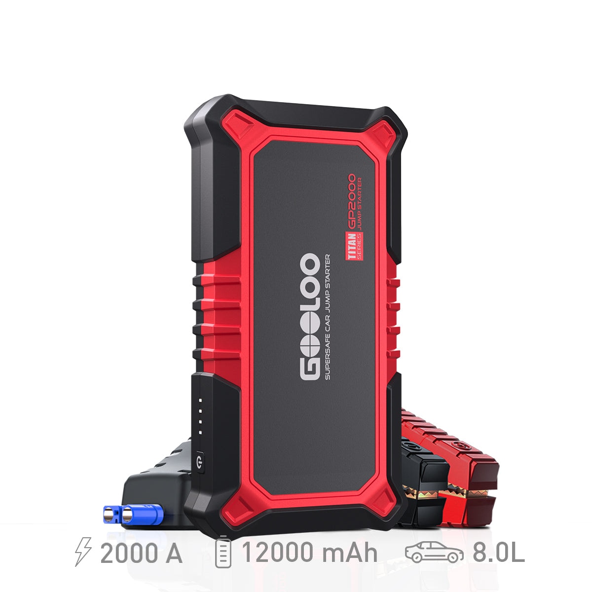 Phivve JS23-010 2000 -Amp 12 -Volt Portable Car Battery Jump Starter with Digital Display
