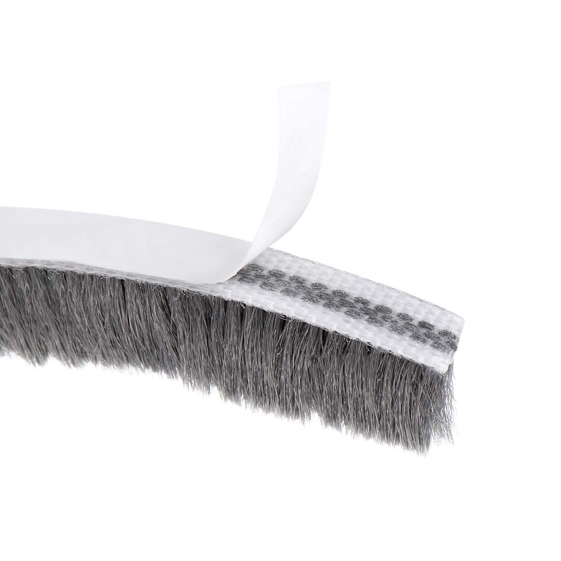 KIWDZFU  Brush Weather Stripping Adhesive Felt Door Seal Strip for Window and Door 394 Inch Long 0 47 Inch Wide Gray Soundproof Dustproof Energy