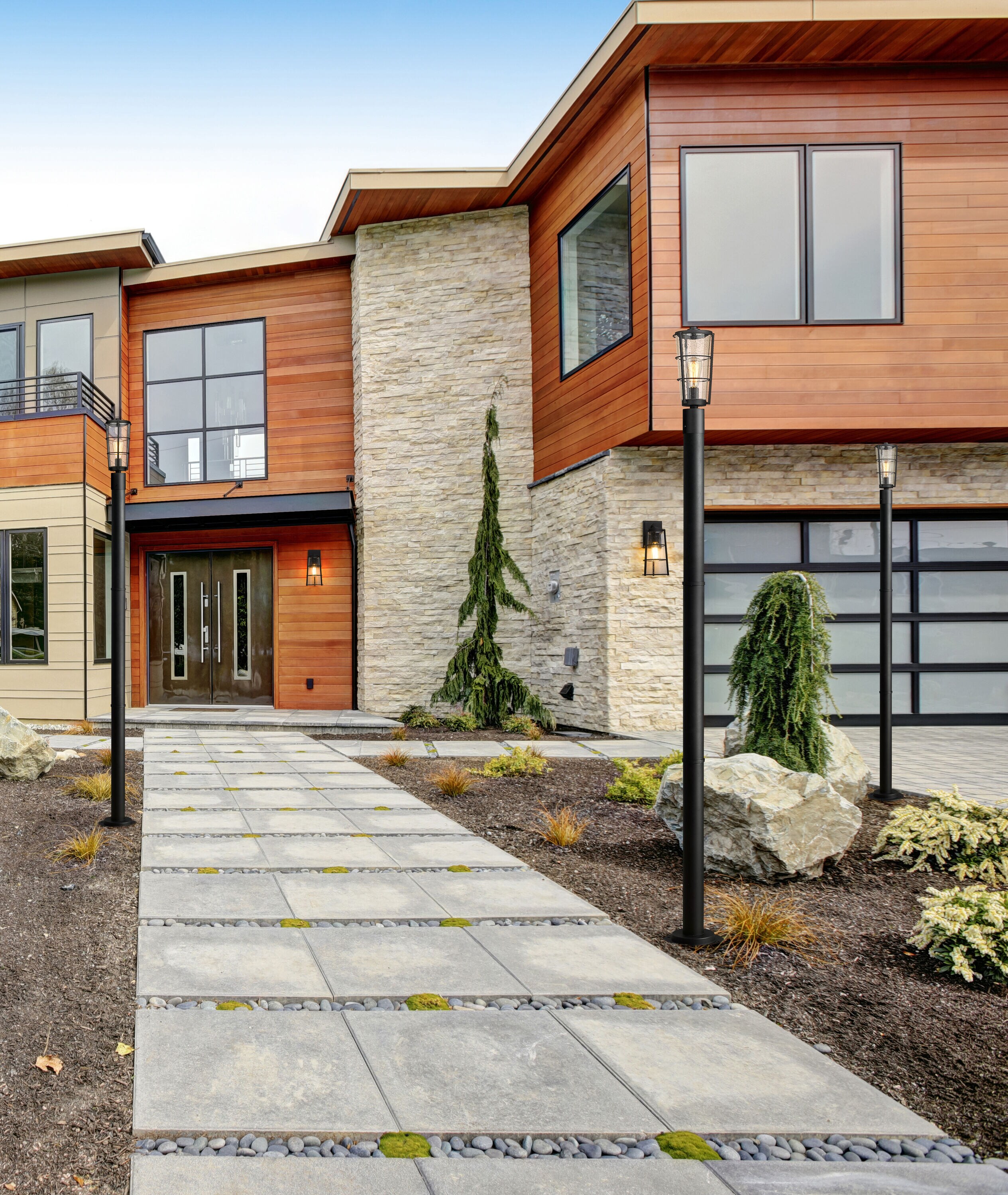 Z-Lite 591PHM-567P-BK Complete-Post-Lights - View #3