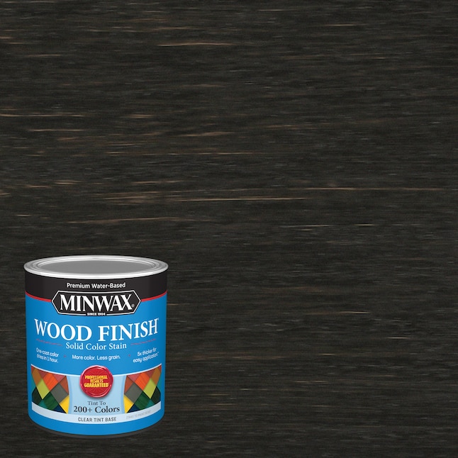 Minwax Wood Finish Water-Based Black Mw1173 Solid Interior Stain (1-Quart)  in the Interior Stains department at