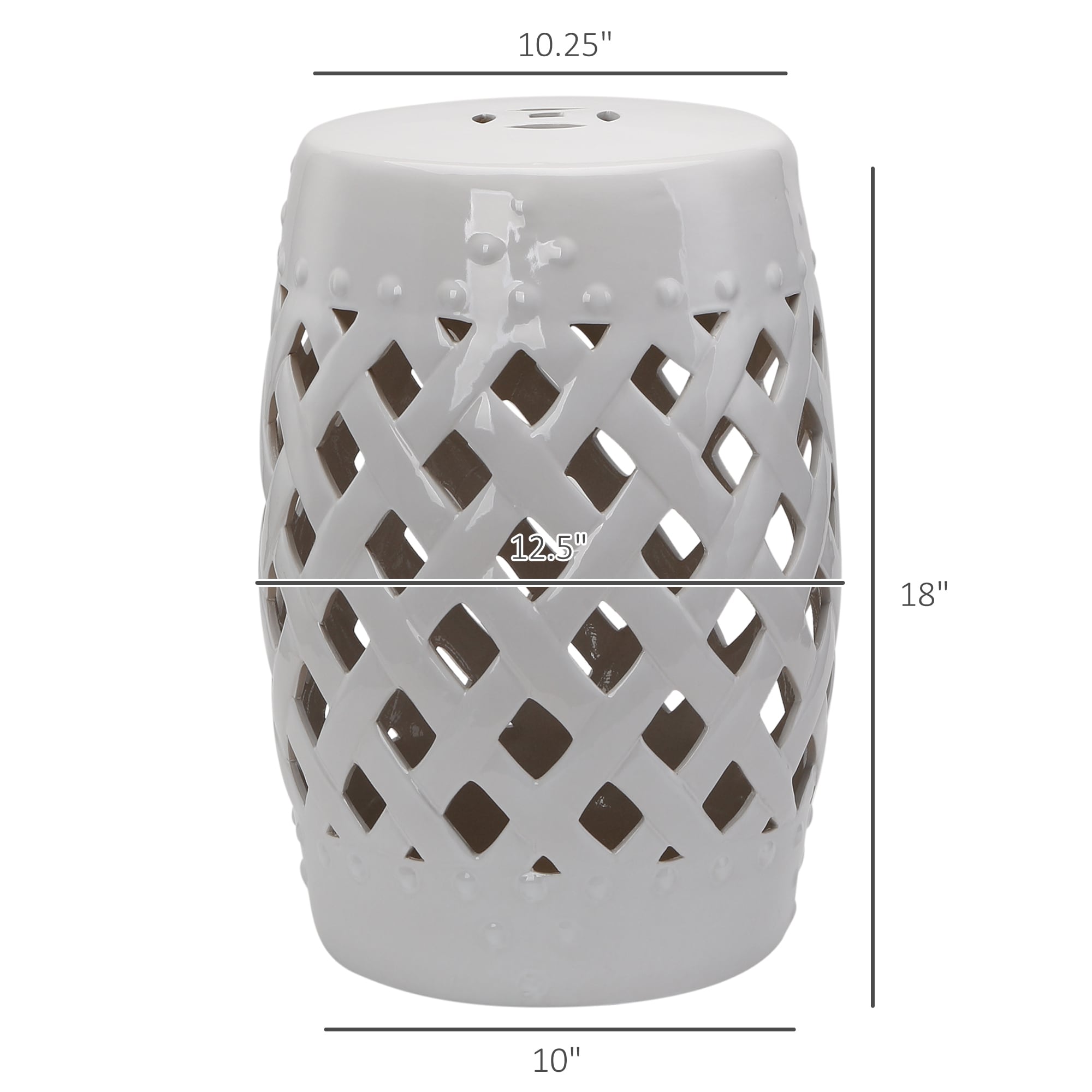 Outsunny 84B-332WT Garden-Stools - View #3