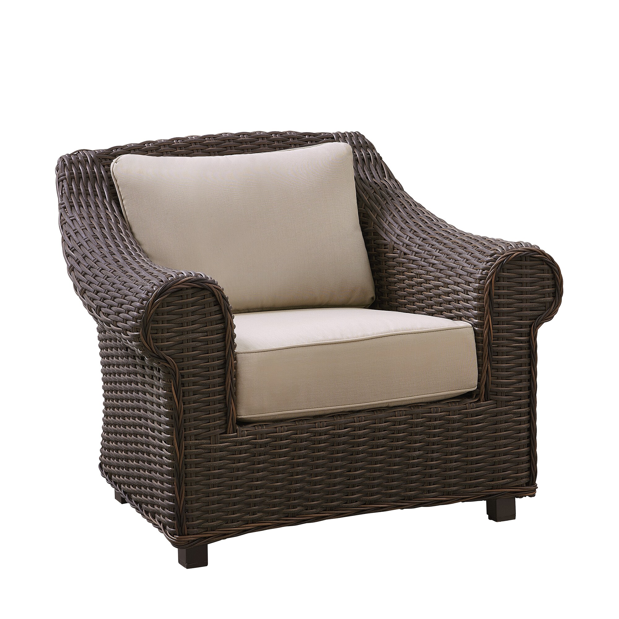 camden light brown wicker outdoor lounge chair