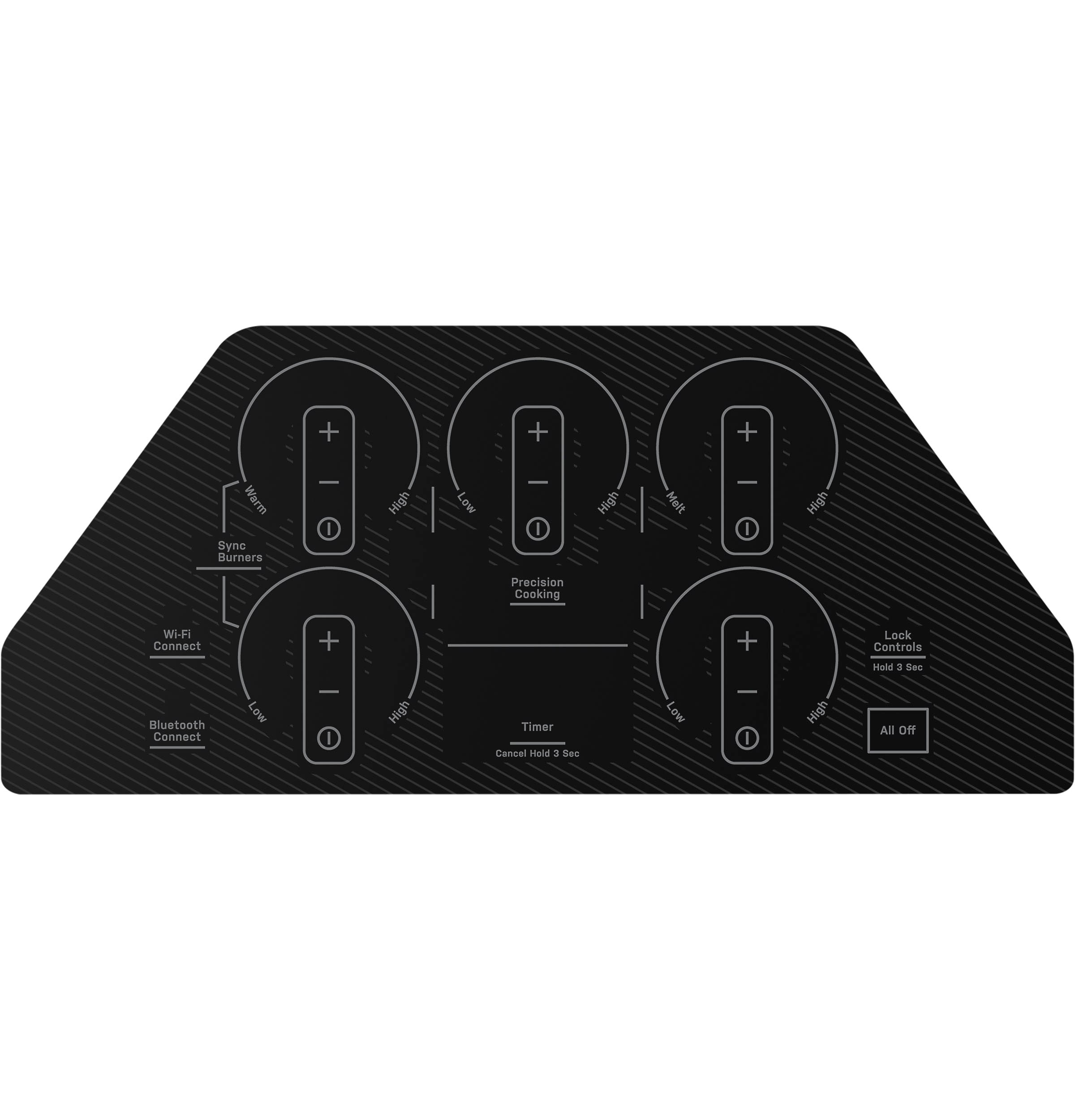GE Profile 36-in 5 Burners Black Smart Induction Cooktop in the