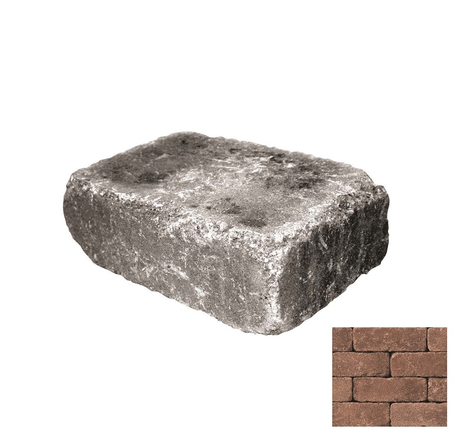 Belgard 16250438 4-in H x 12-in L x 8-in D Aspen Blend Concrete Retaining Wall Block