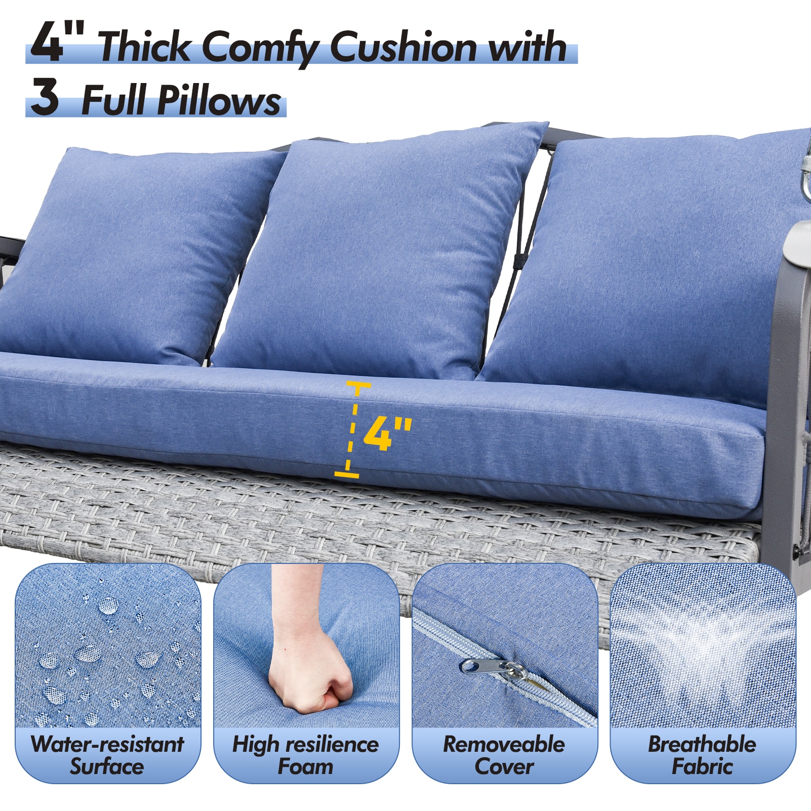CESICIA YS14A Replace-Porch-Swing-Glider-Tops - View #7