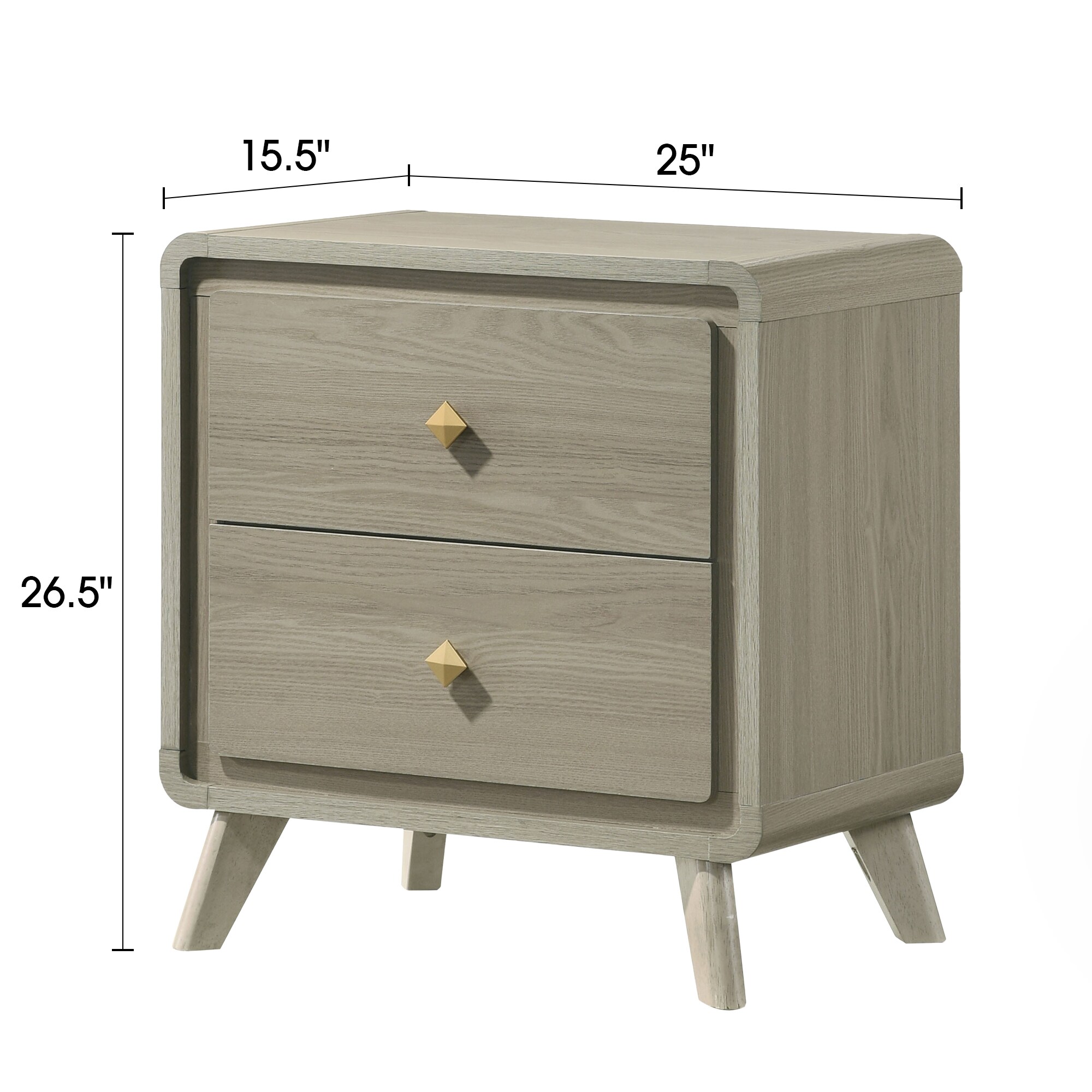 IHOMEadore MDFM72002GY-N nightstands - View #3