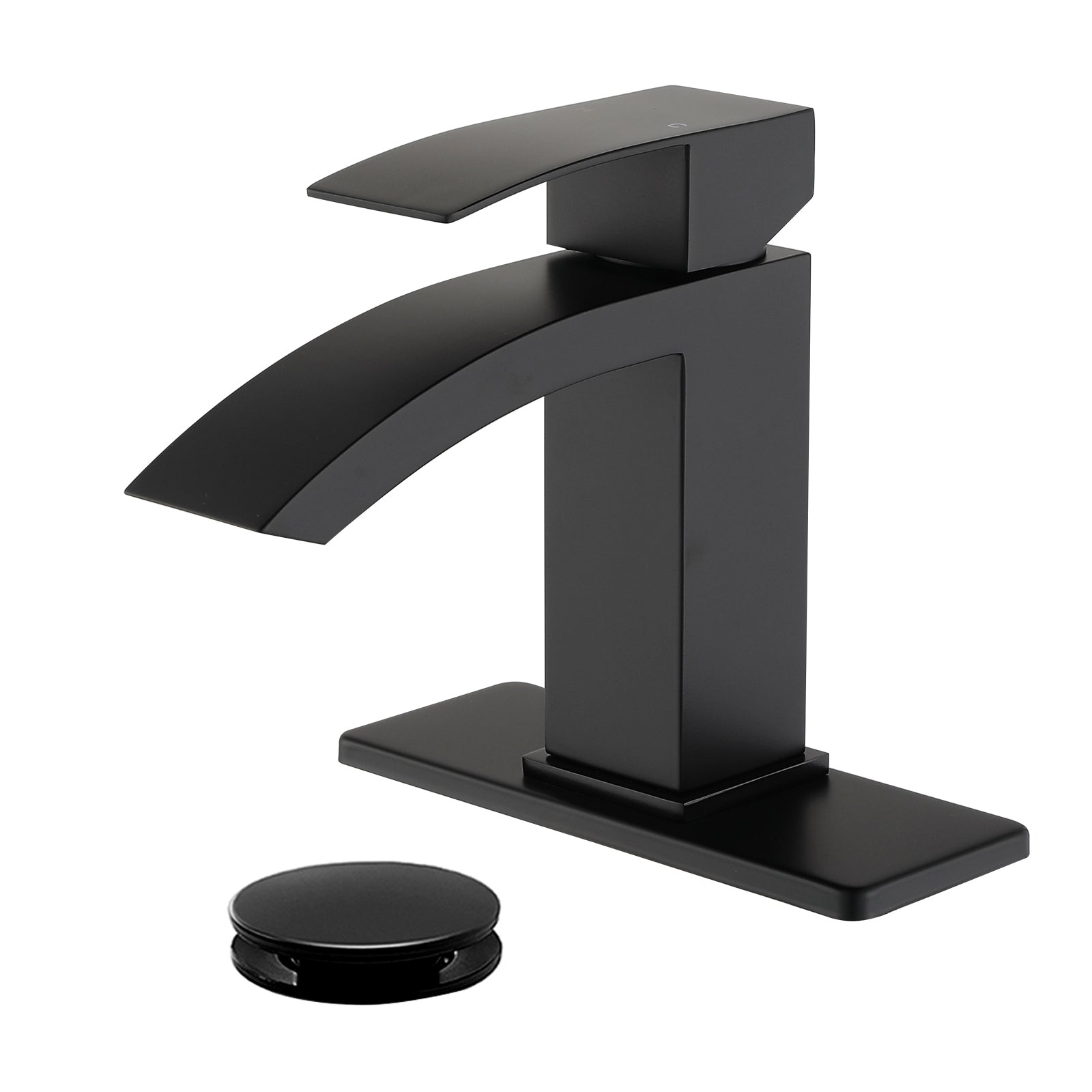 Boyel Living Black Faucet SUS304 Waterfall Spout cUPC Cartridge 60cm ...