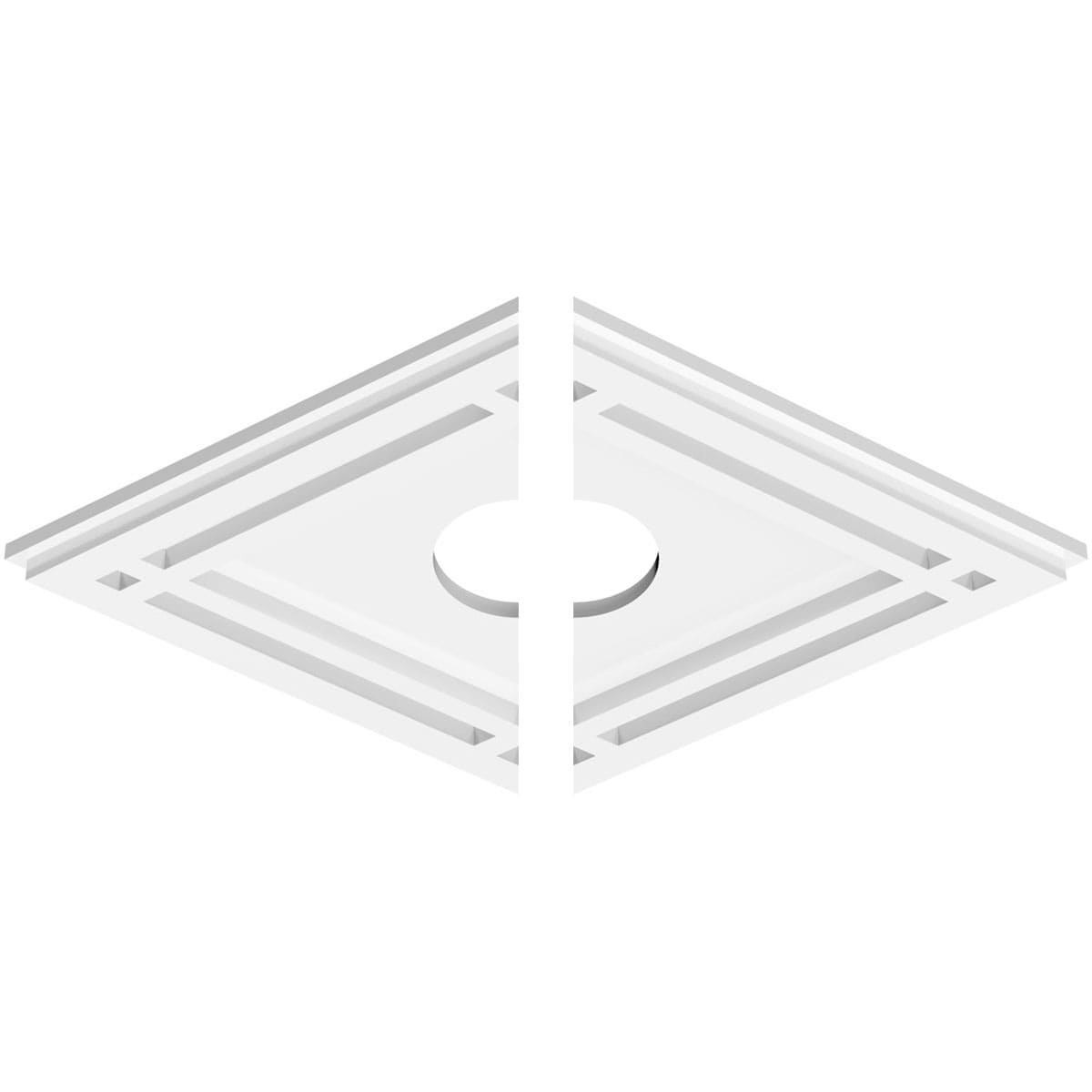 Ekena Millwork CMP18X12DD2-03000 Ceiling-Medallions - View #2